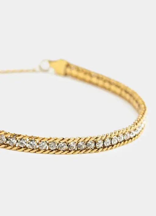 18K gold plated bracelet – Icy Double Cuban Bracelet - 18K Gold Plated – Vendetta Jewellery