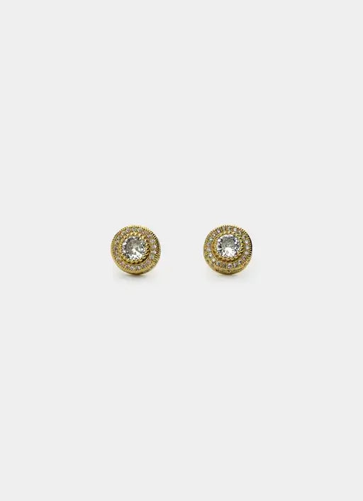 Icy Dynasty Stud - 18K Gold Plated