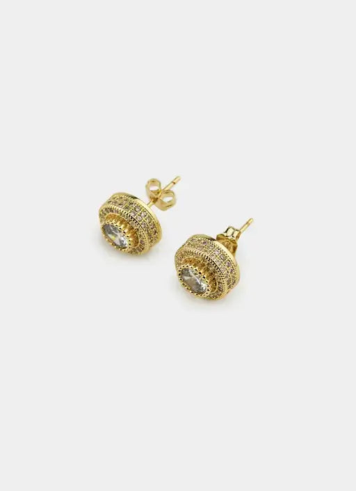Icy Dynasty Stud - 18K Gold Plated