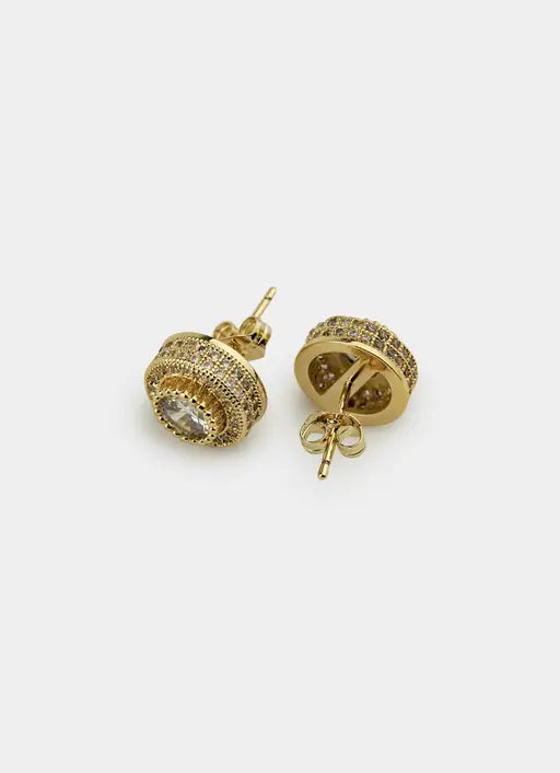 Icy Dynasty Stud - 18K Gold Plated