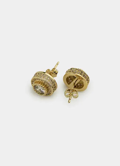 Icy Dynasty Stud - 18K Gold Plated