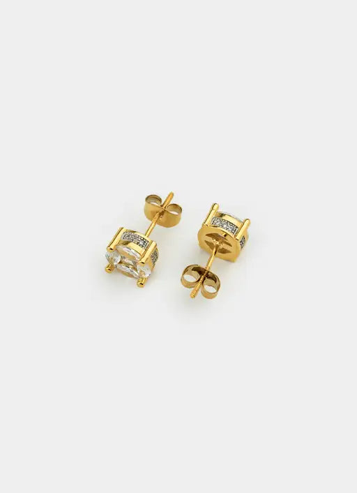Icy Flashpoint Stud - 18K Gold Plated
