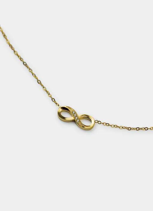 Infinity Icy Necklace - 18K Gold Plated