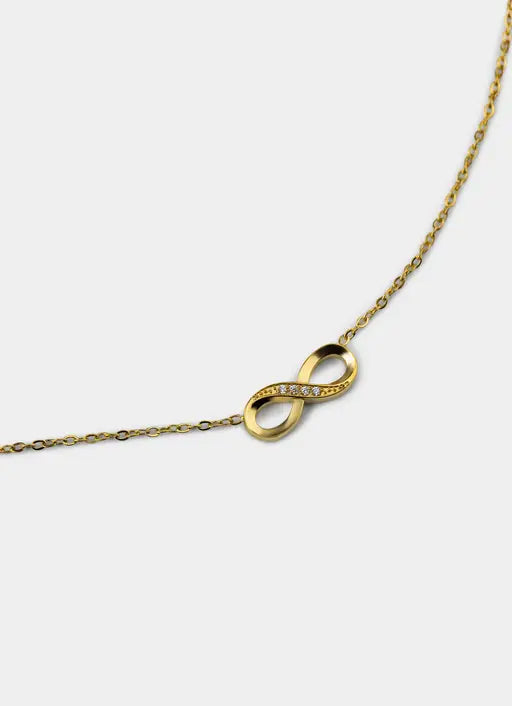 Infinity Icy Necklace - 18K Gold Plated