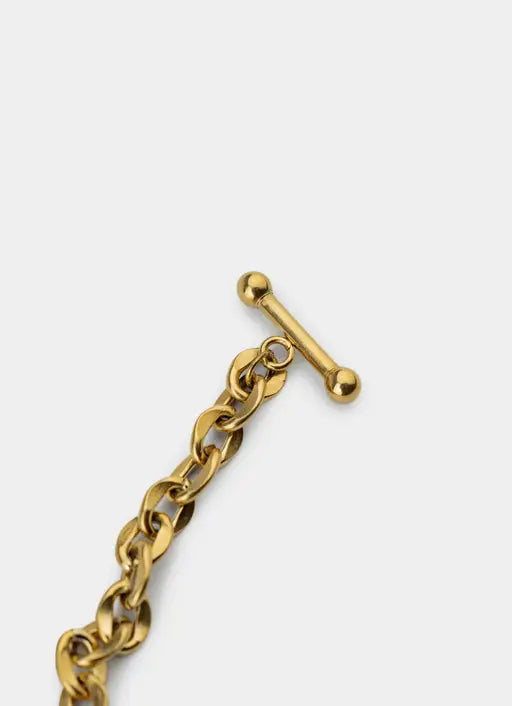 Multi Charm Heart Bracelet- 18K Gold Plated