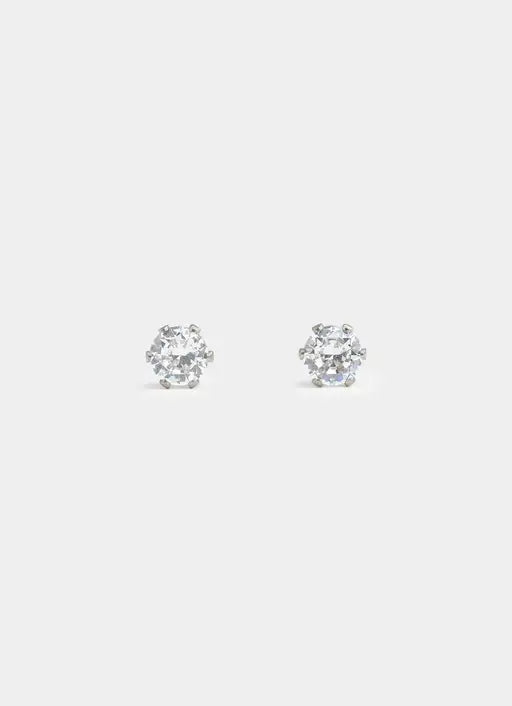 Solitaire Stud Earrings - Stainless Steel