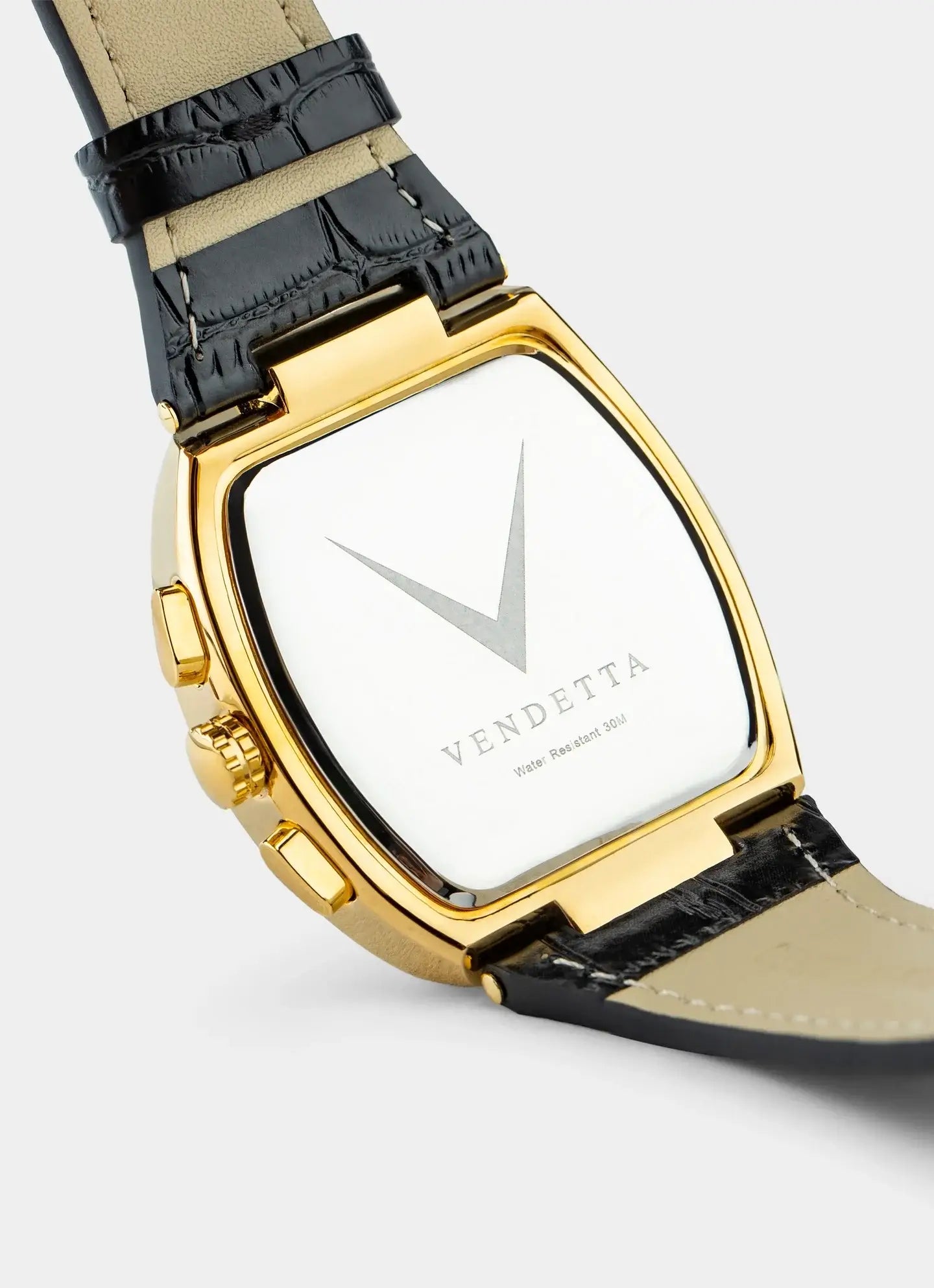 Zinc Alloy watch – Gold/Black face – Vendetta Jewellery