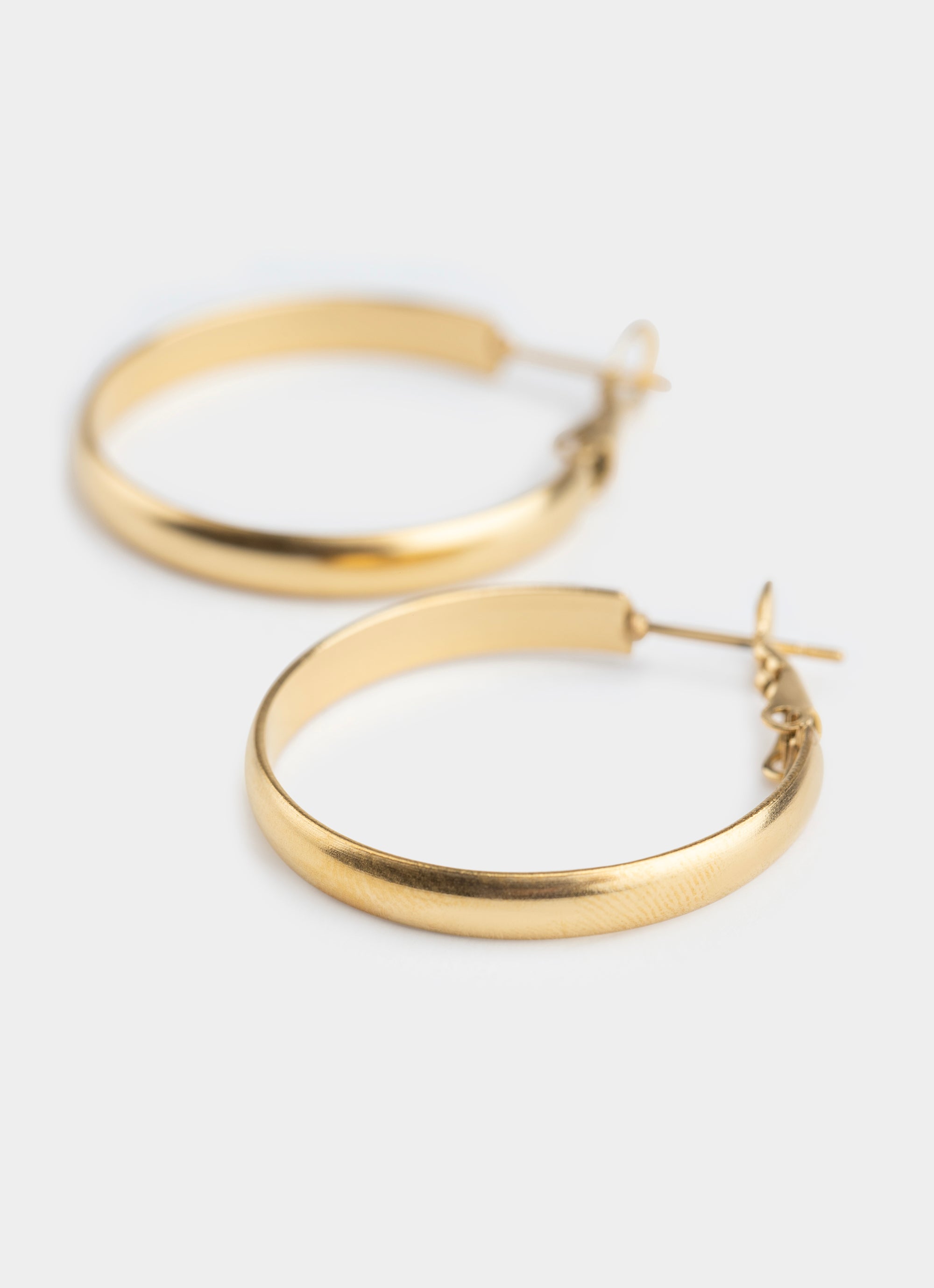 Wide Hoop Earring - 18K Gold Plated