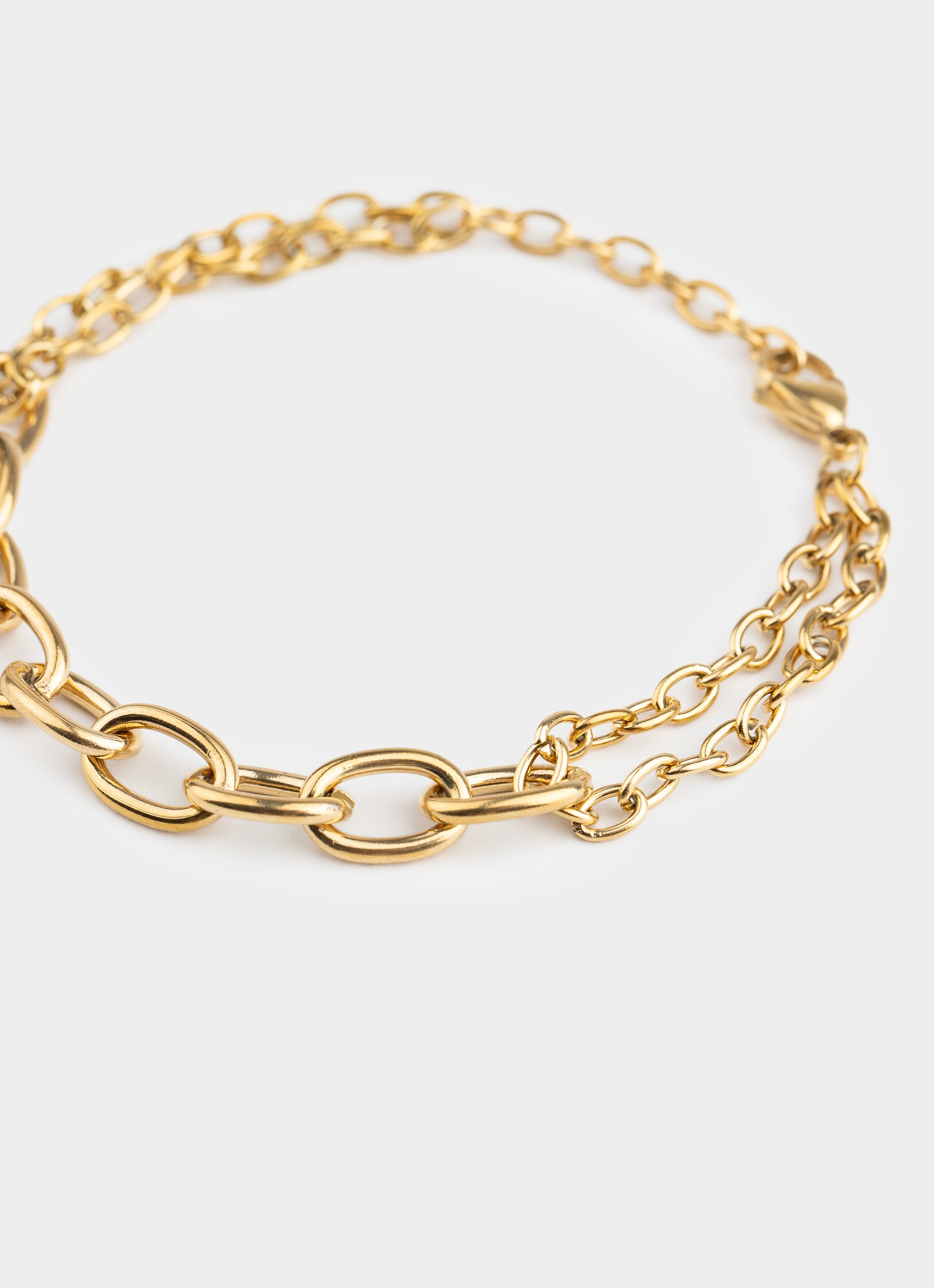 Mixed Chain Bracelet - 18K Gold Plated