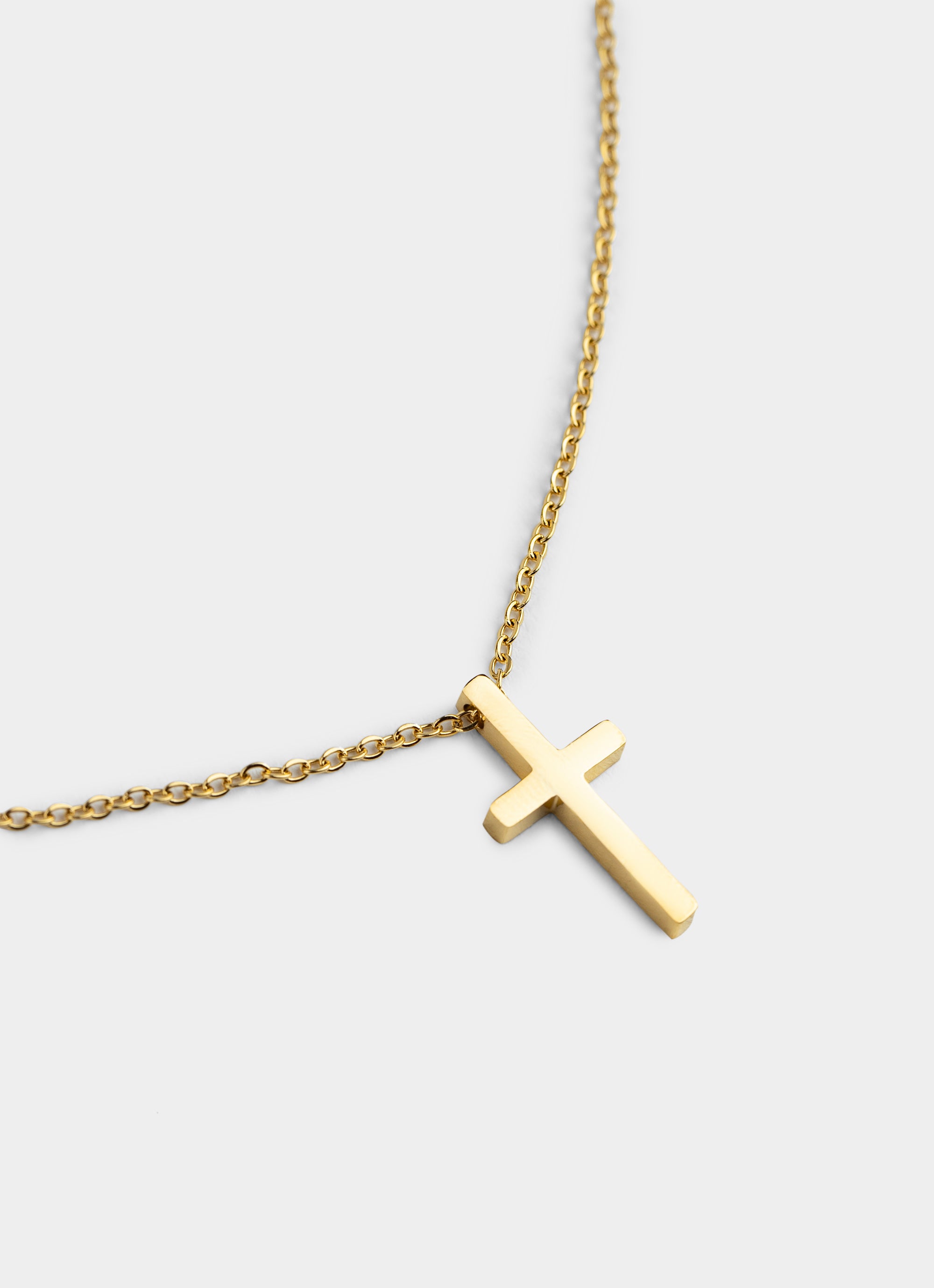 Golden Cross Necklace - 18K Gold Plated