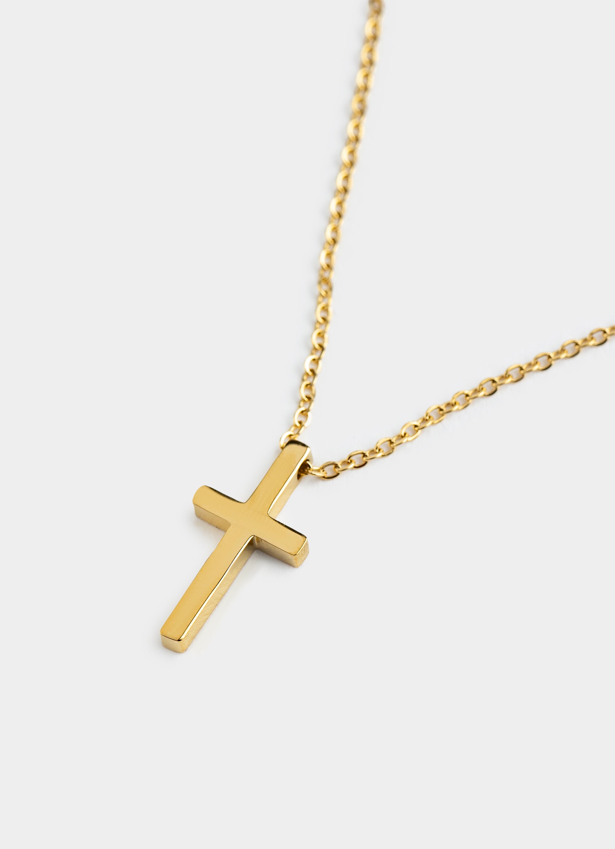 Golden Cross Necklace - 18K Gold Plated