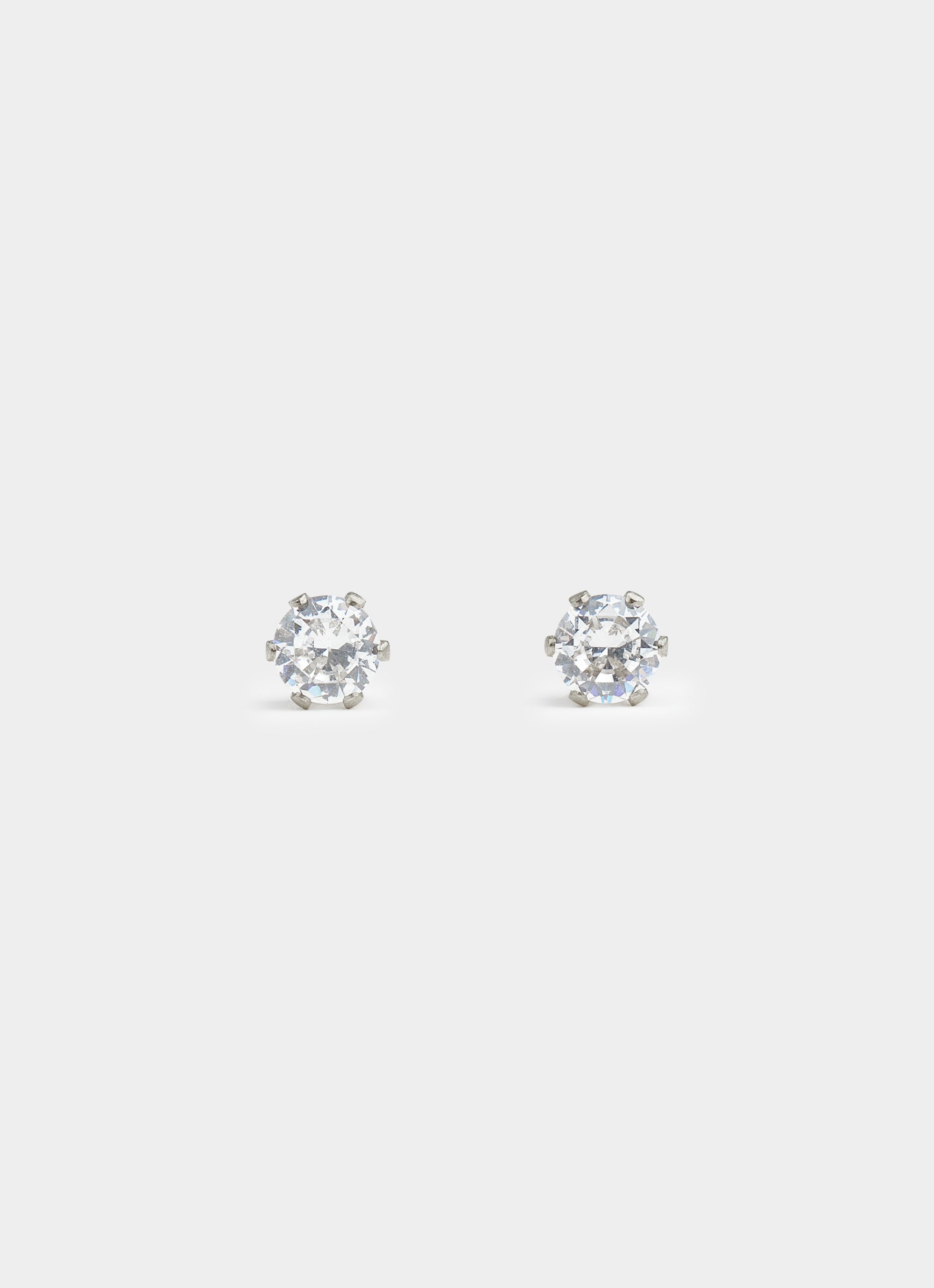 Solitaire Stud Earrings - Stainless Steel