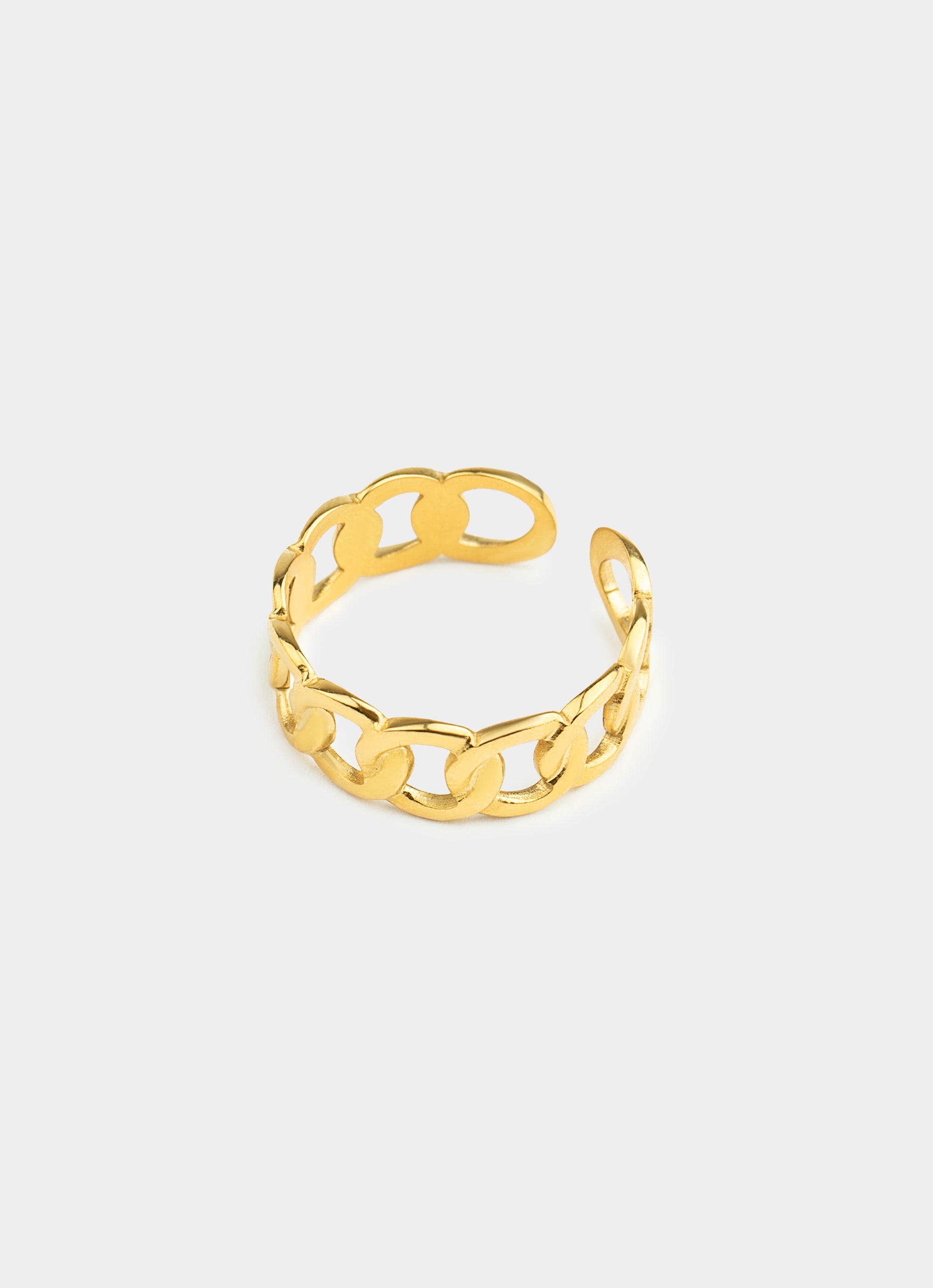 Cuban Adjustable Ring - 18K Gold Plated