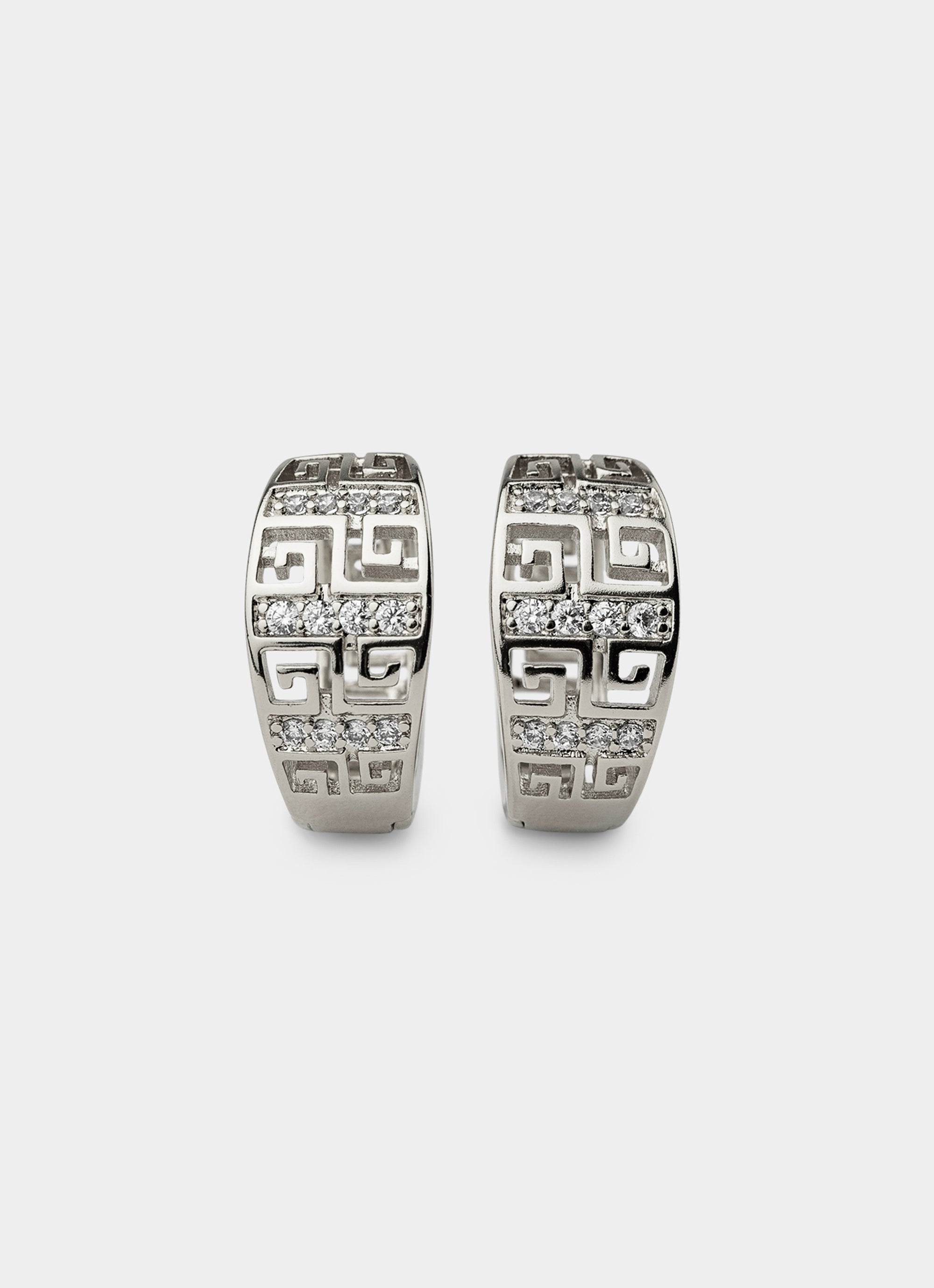 Greca Icy Band Earring - Stainless Steel