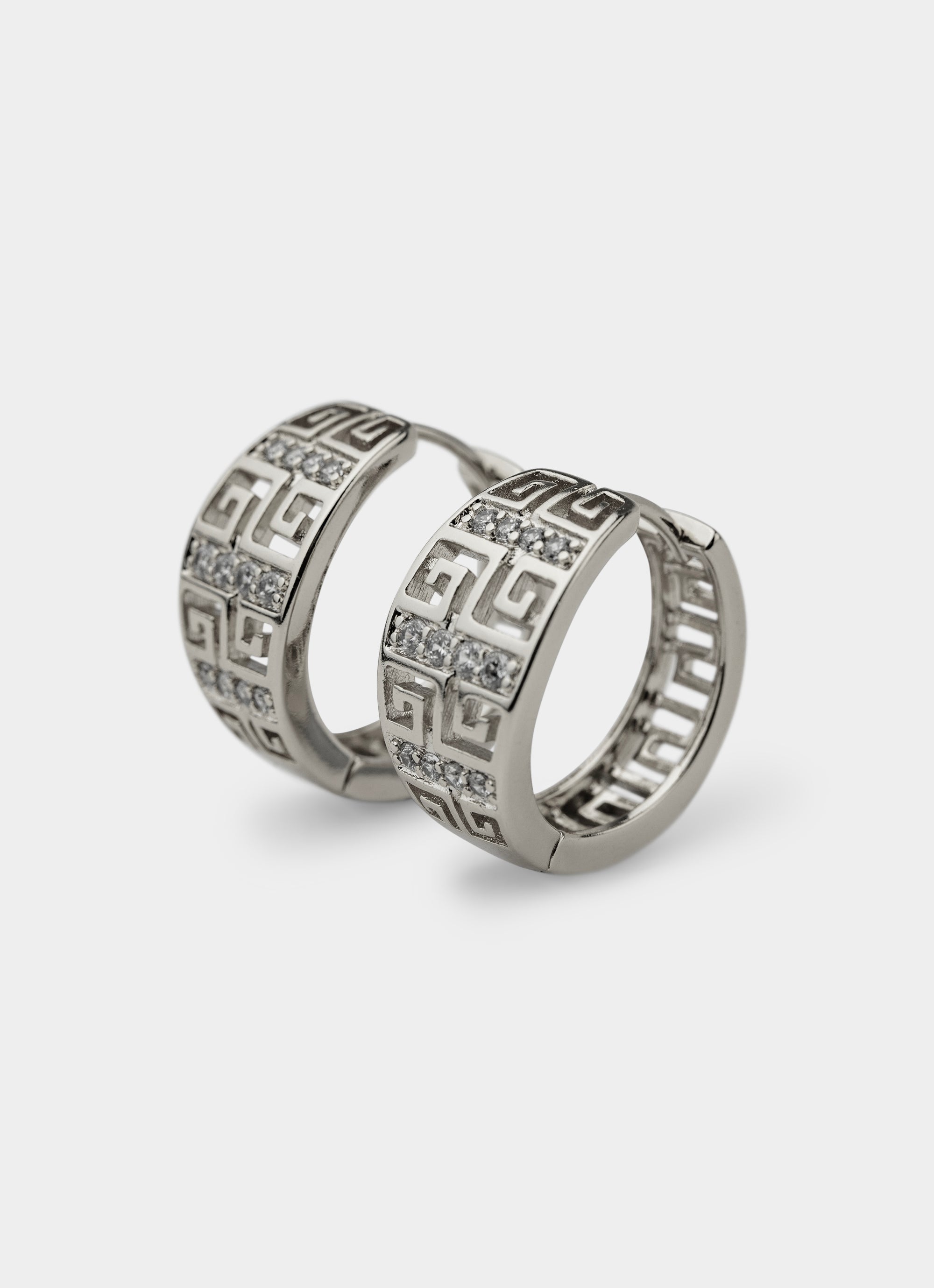 Greca Icy Band Earring - Stainless Steel
