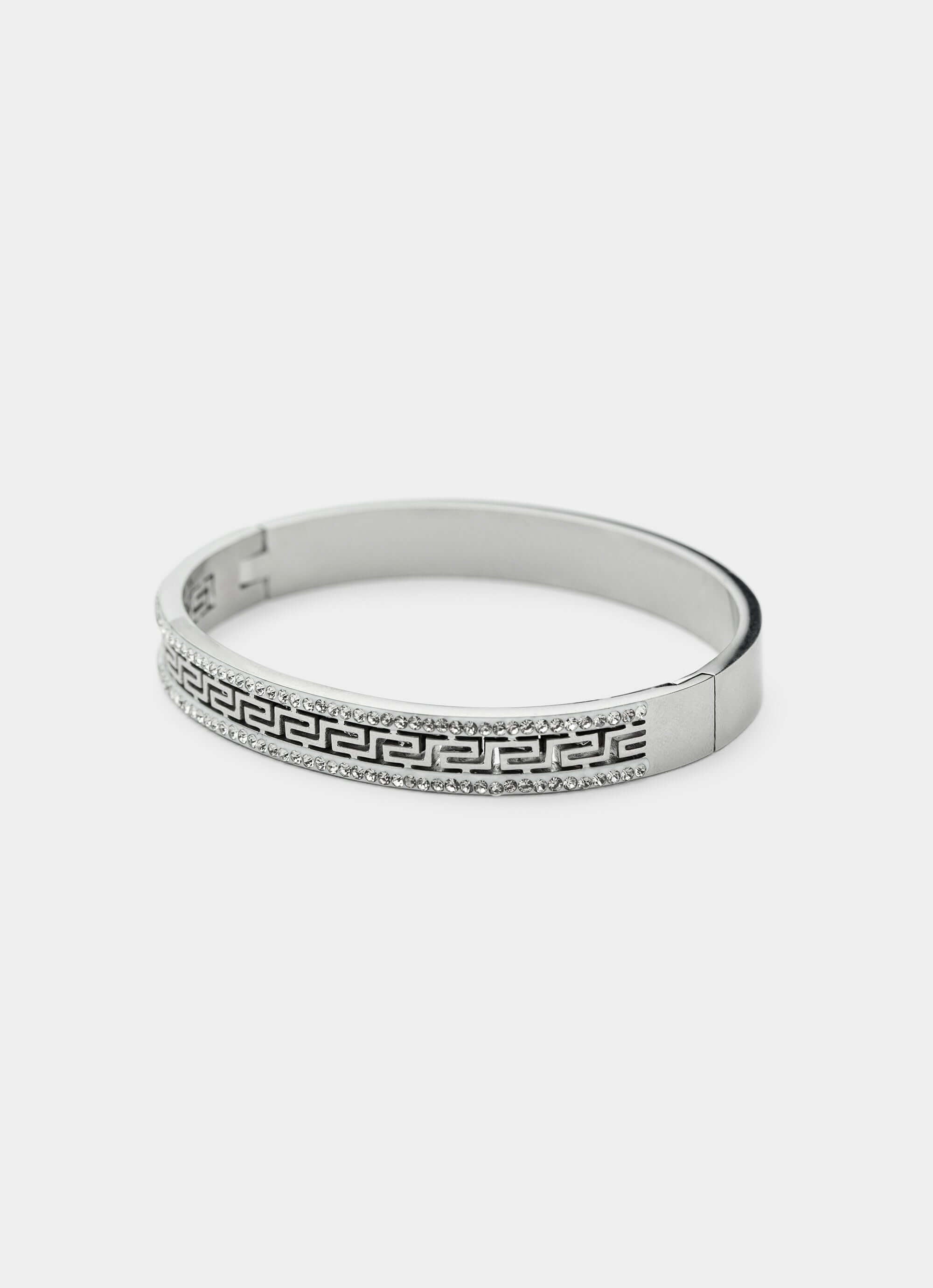 Greca Icy Bangle - Stainless Steel