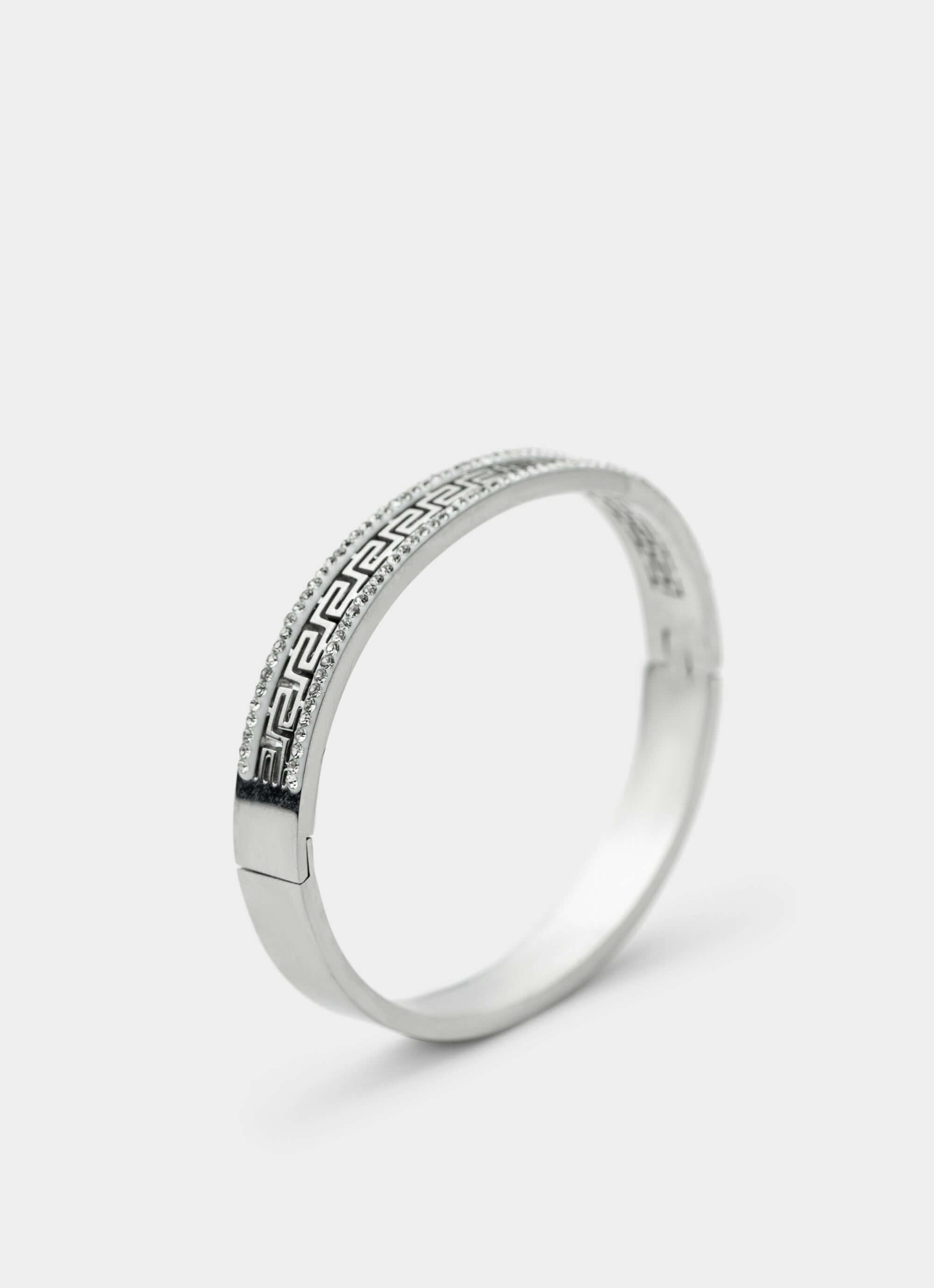 Greca Icy Bangle - Stainless Steel