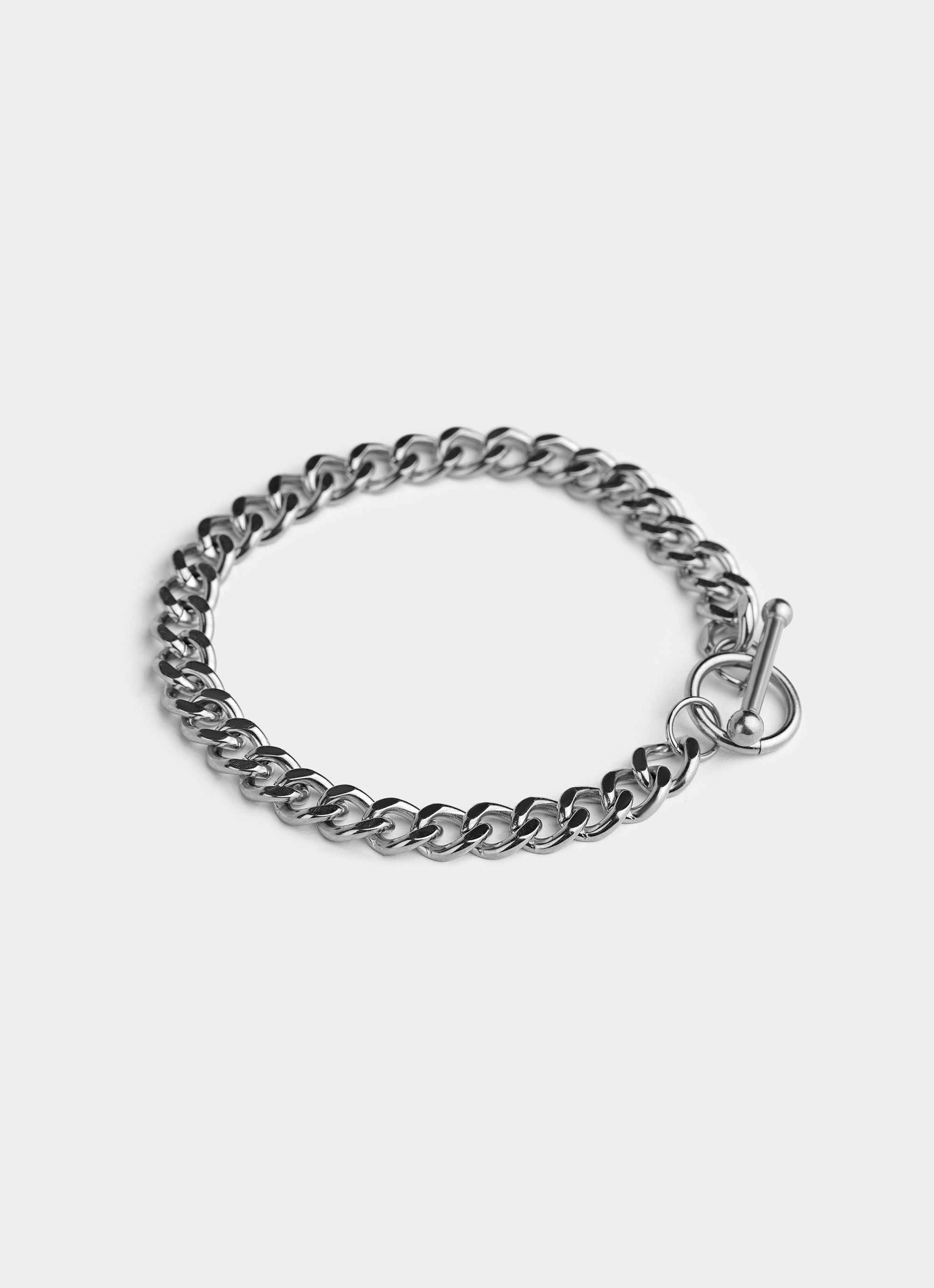 Bar Clasp Cuban Bracelet - Stainless Steel