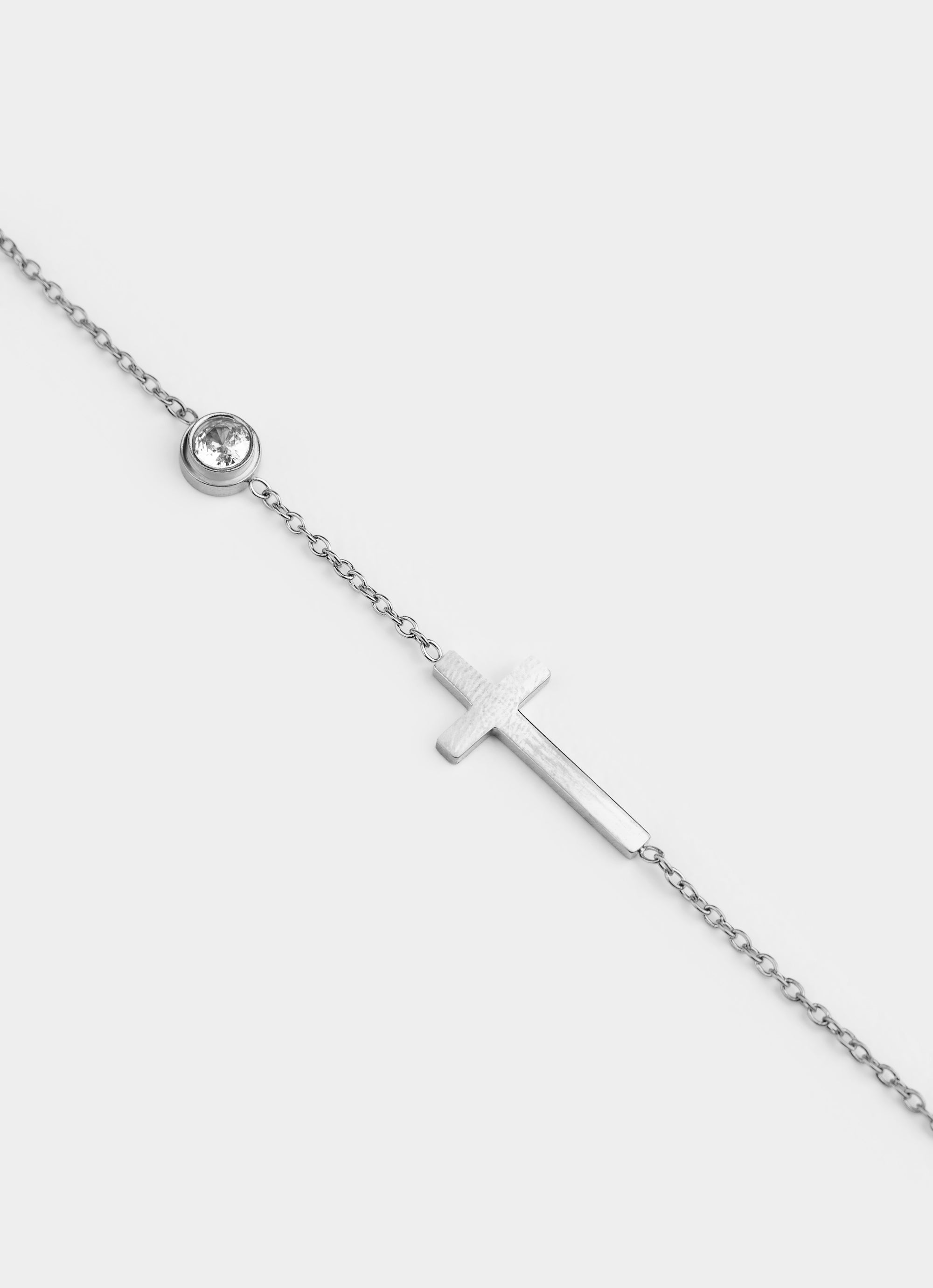 Cross Stud Bracelet - Stainless Steel