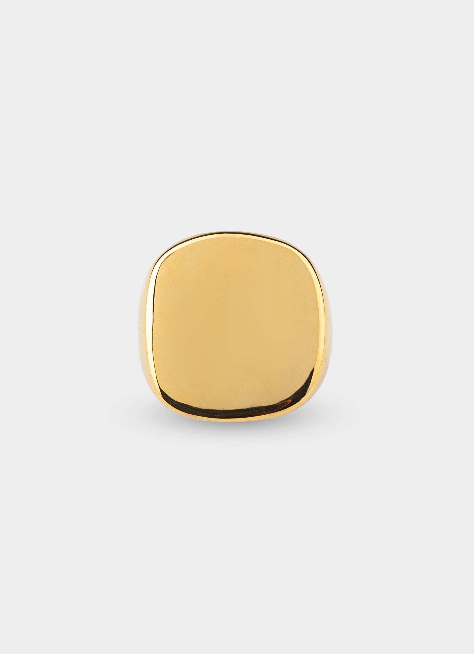 Rounded Signet Ring - 18k Gold Plated