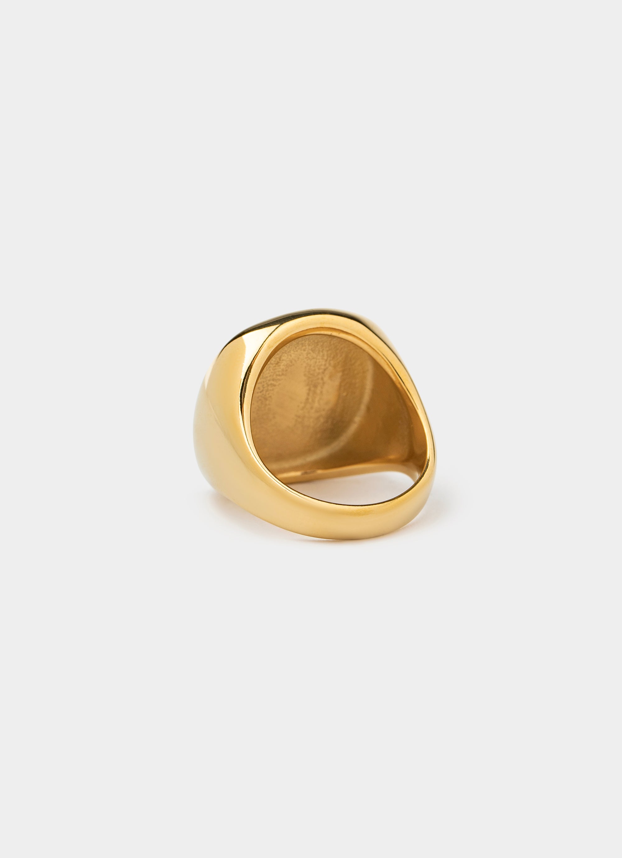 Rounded Signet Ring - 18k Gold Plated