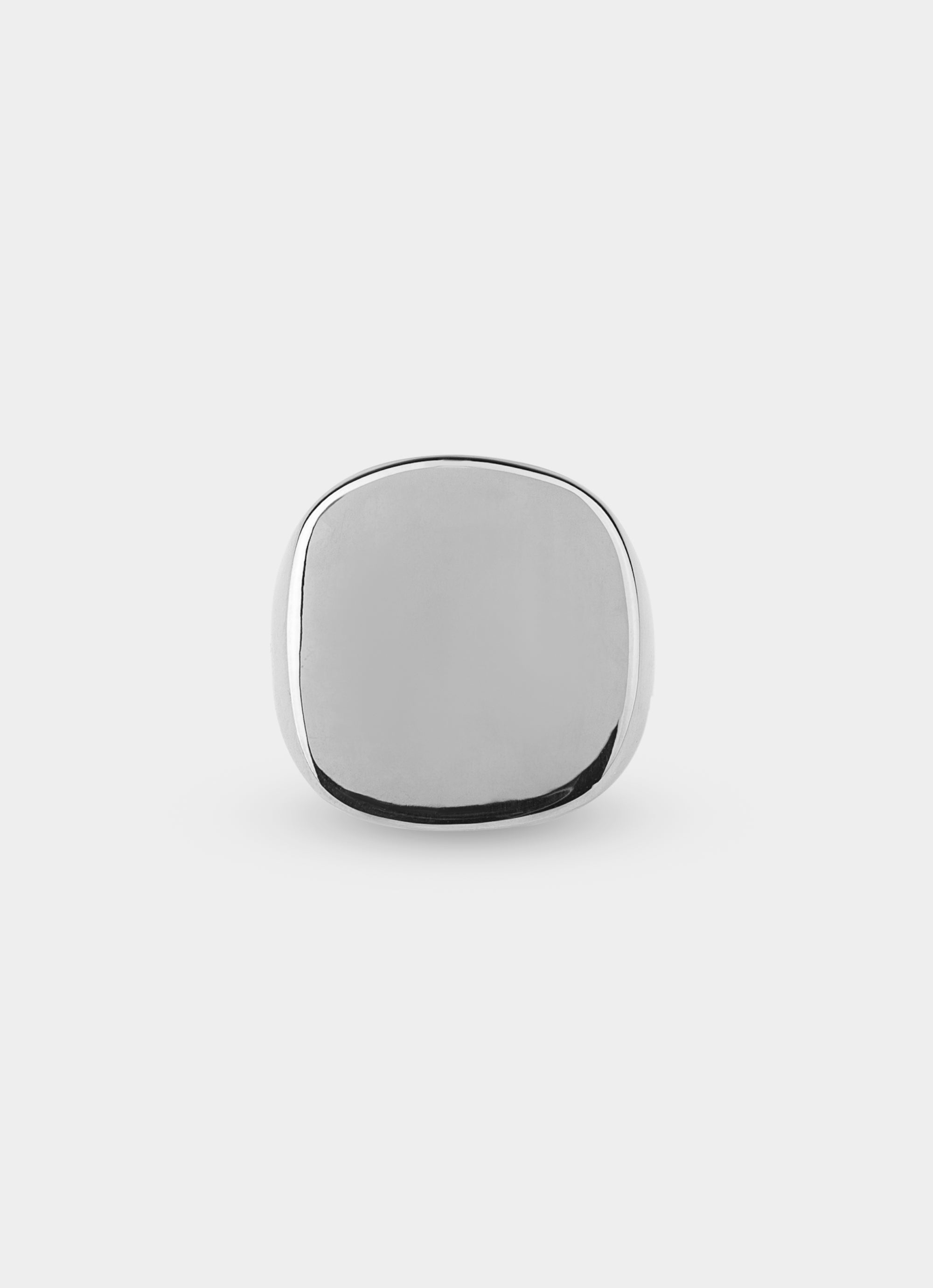 Rounded Signet Ring - Stainless Steel