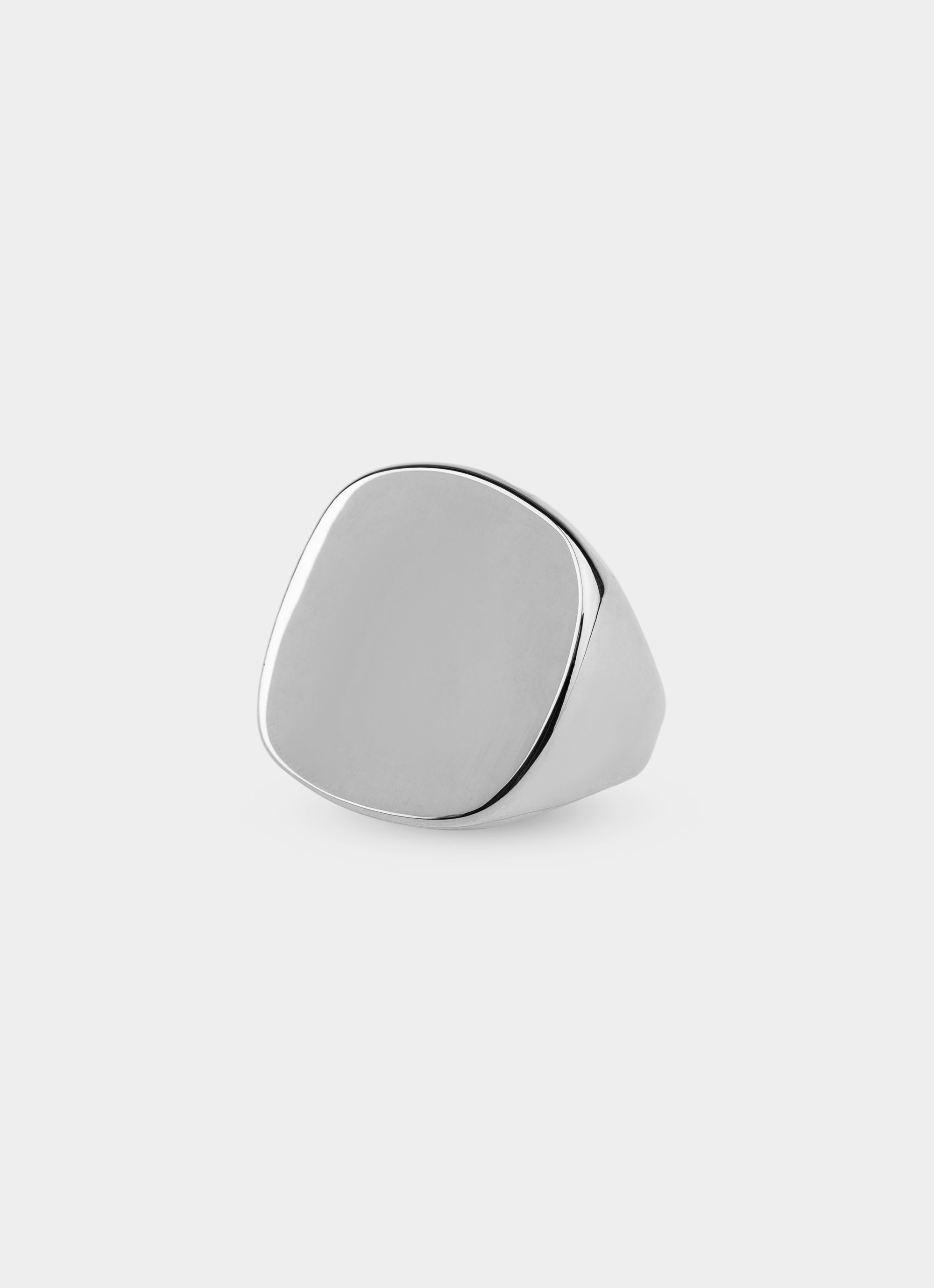 Rounded Signet Ring - Stainless Steel