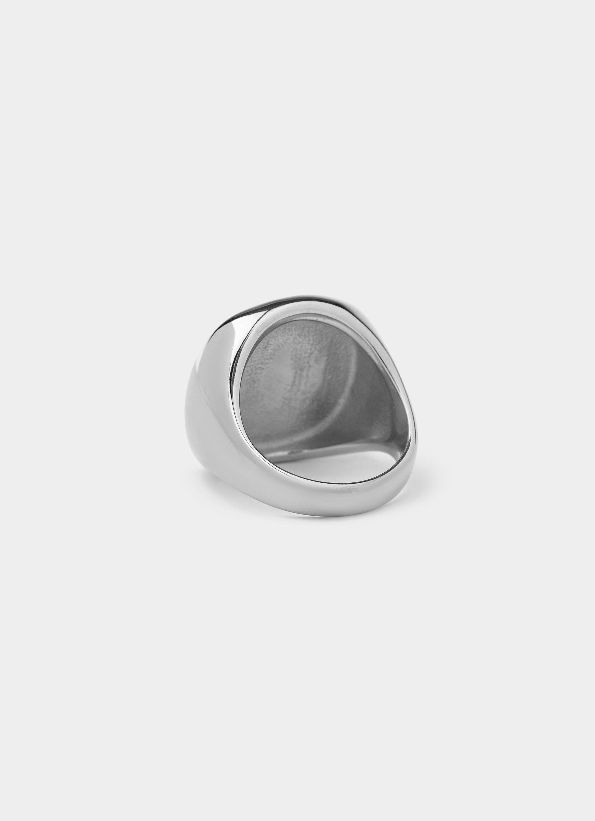 Rounded Signet Ring - Stainless Steel
