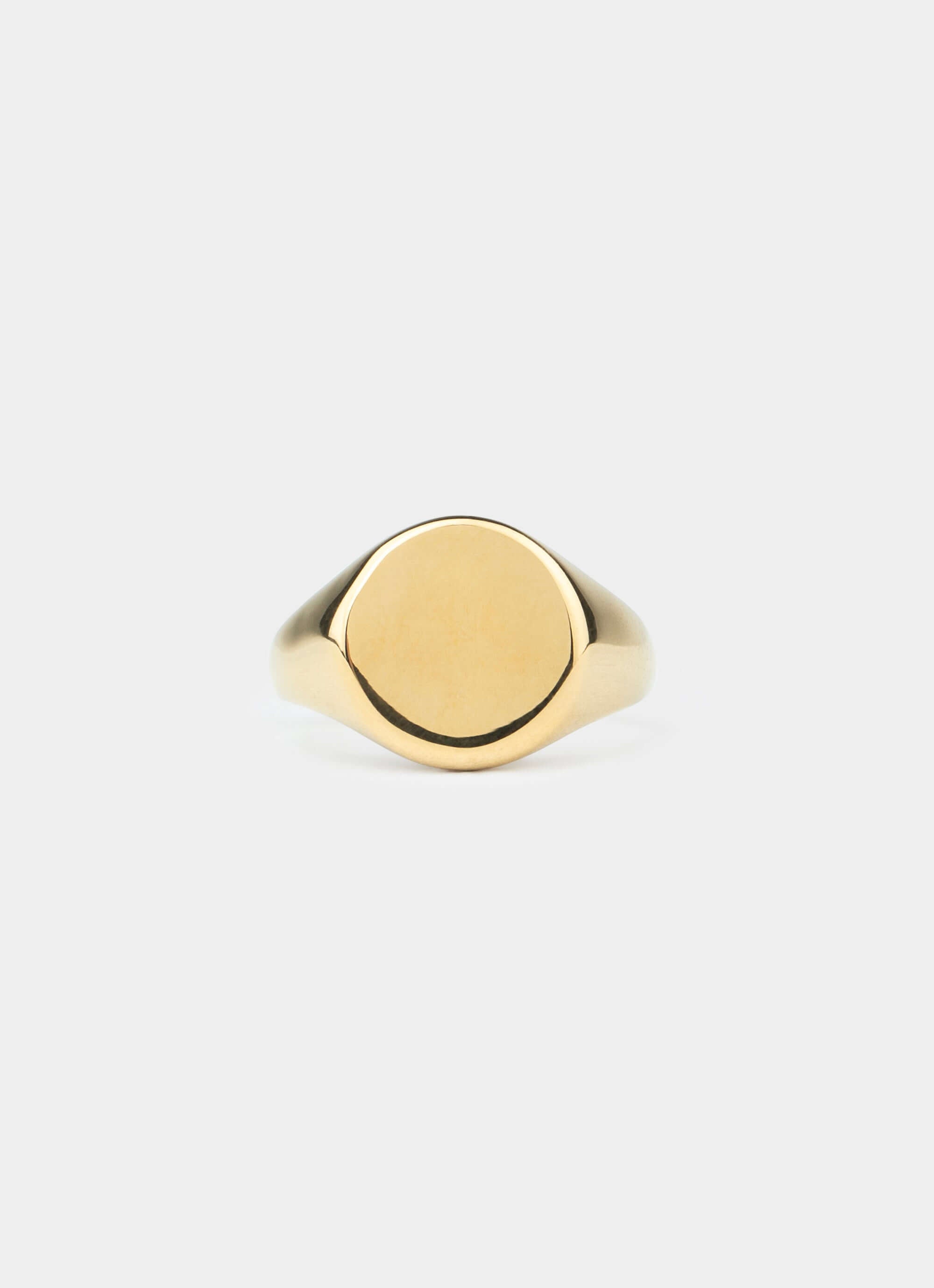 Stainless steel ring – round signet face – Vendetta Jewellery