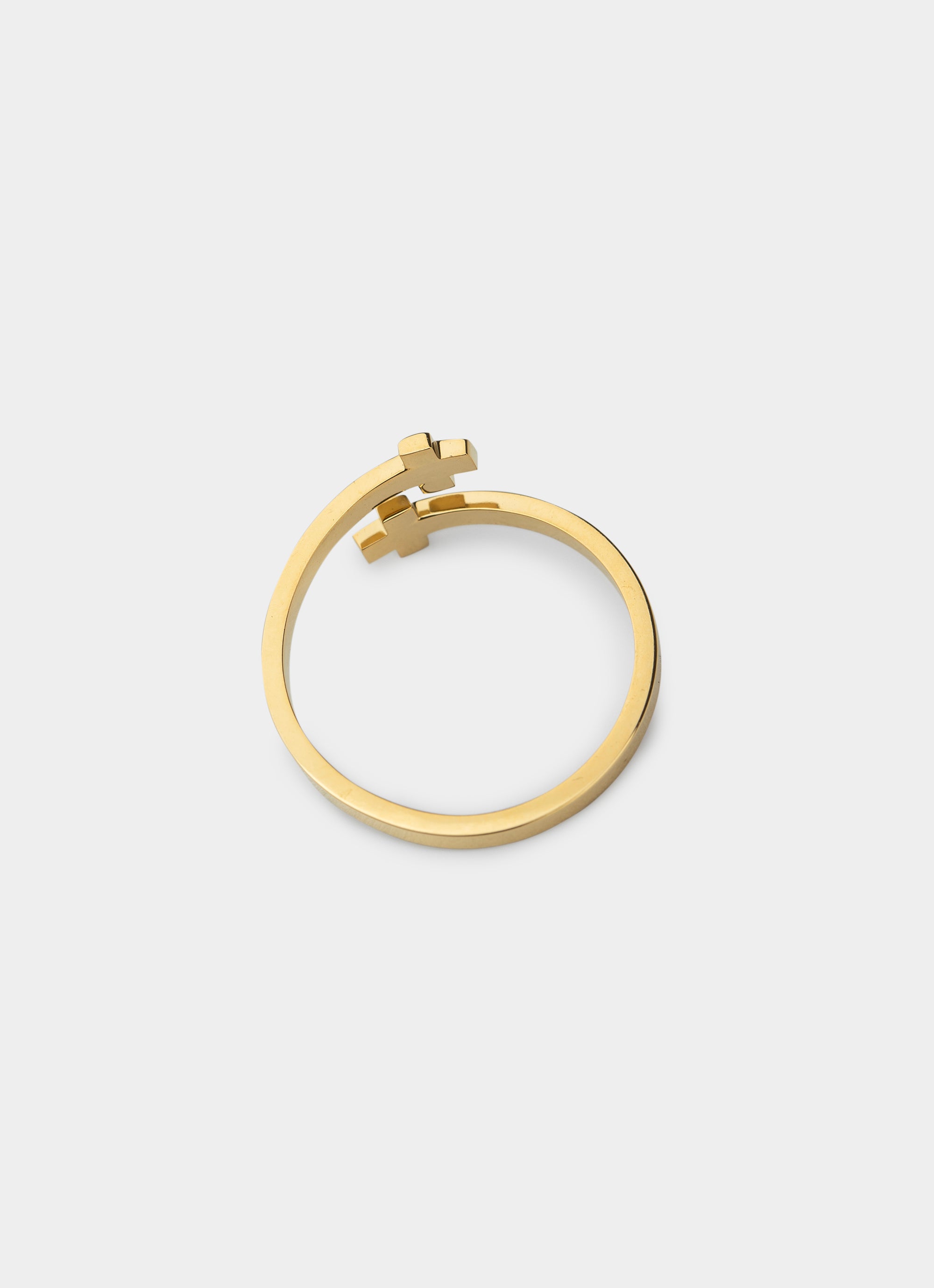 Vendetta Mini Cross Ring - 18k Gold Plated