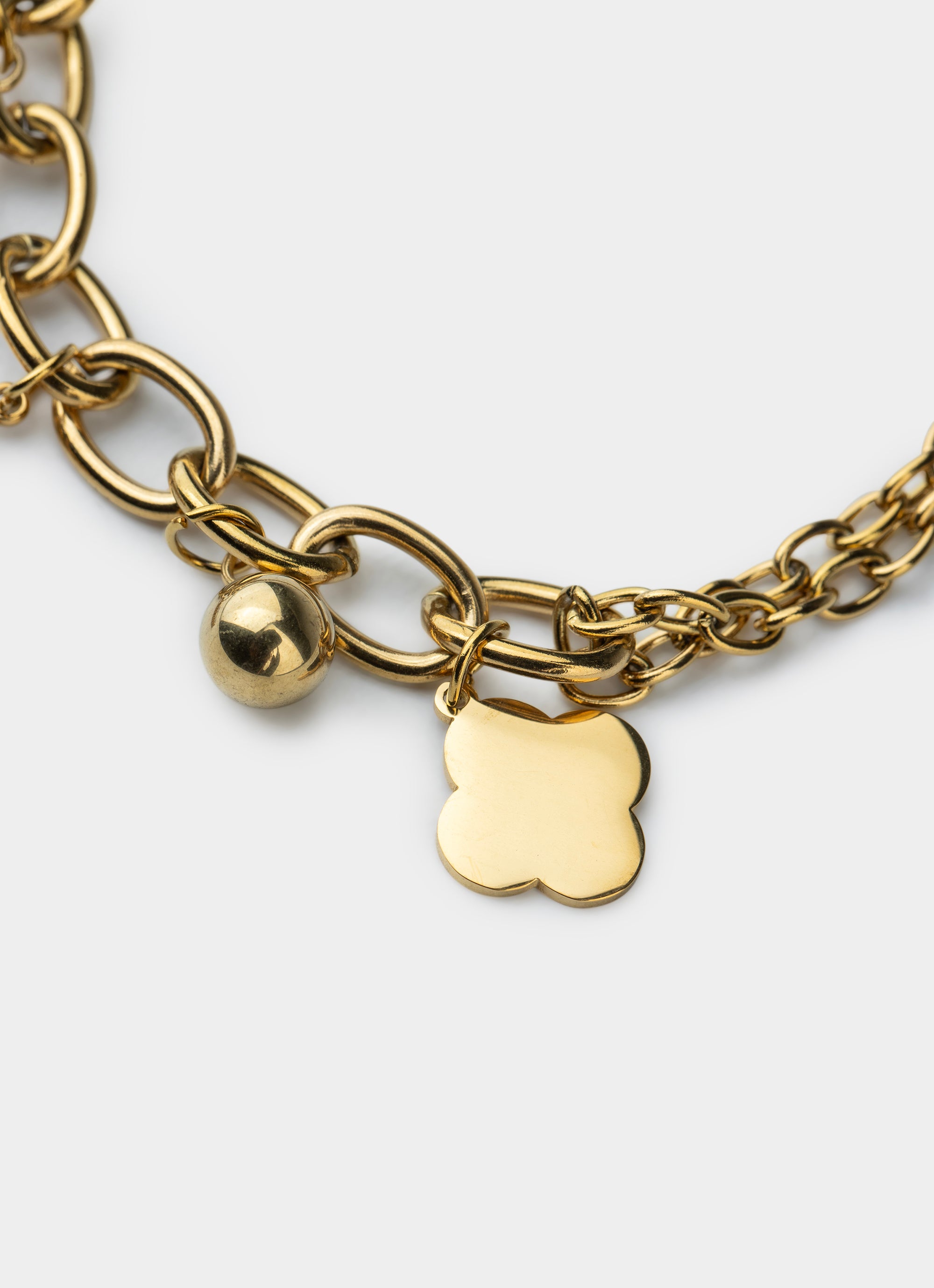 Vendetta Four Leaf Mini Charm Bracelet - 18k Gold Plated
