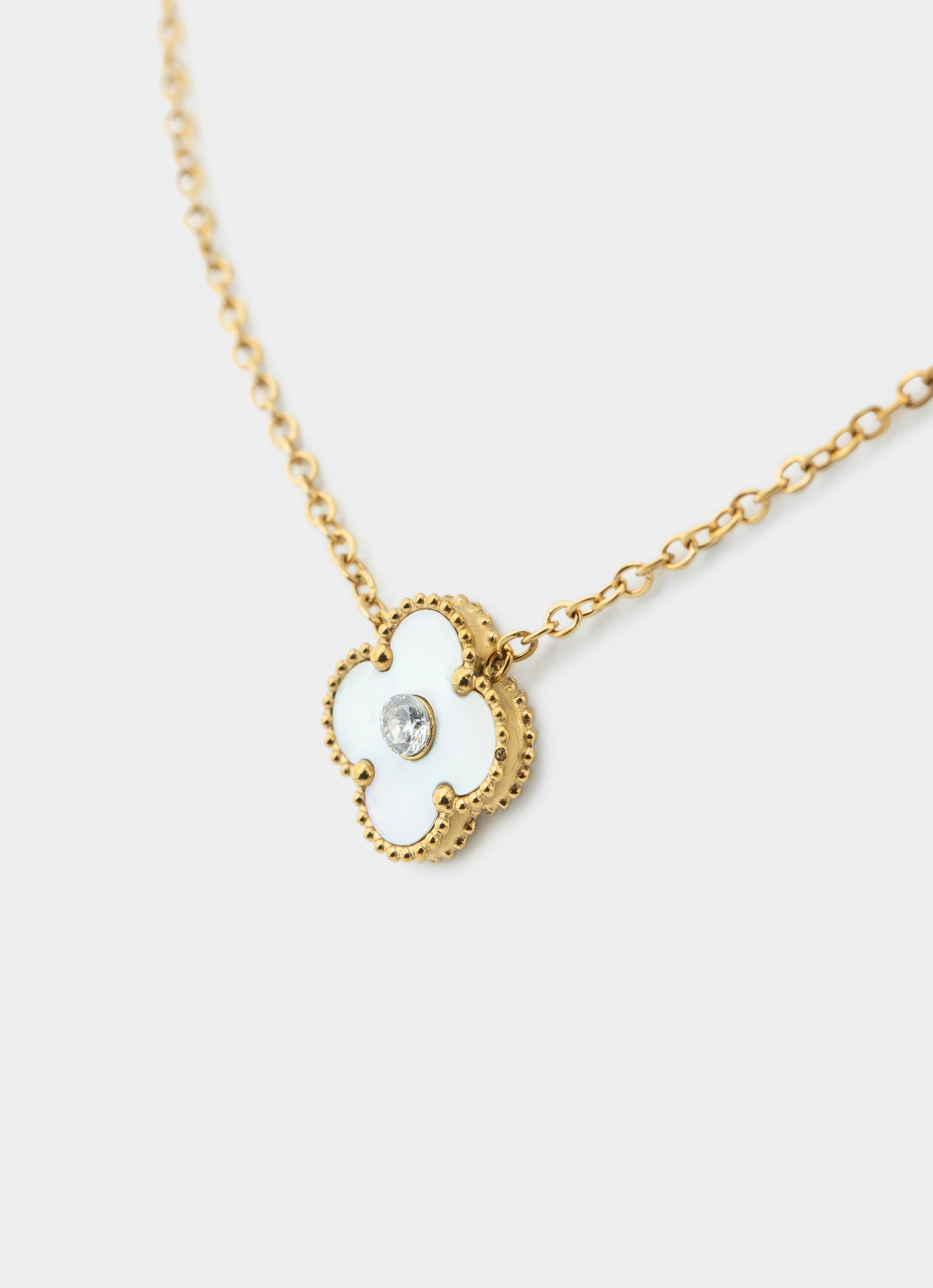 Vendetta Four Leaf Reversible Necklace - 18k Gold Plated