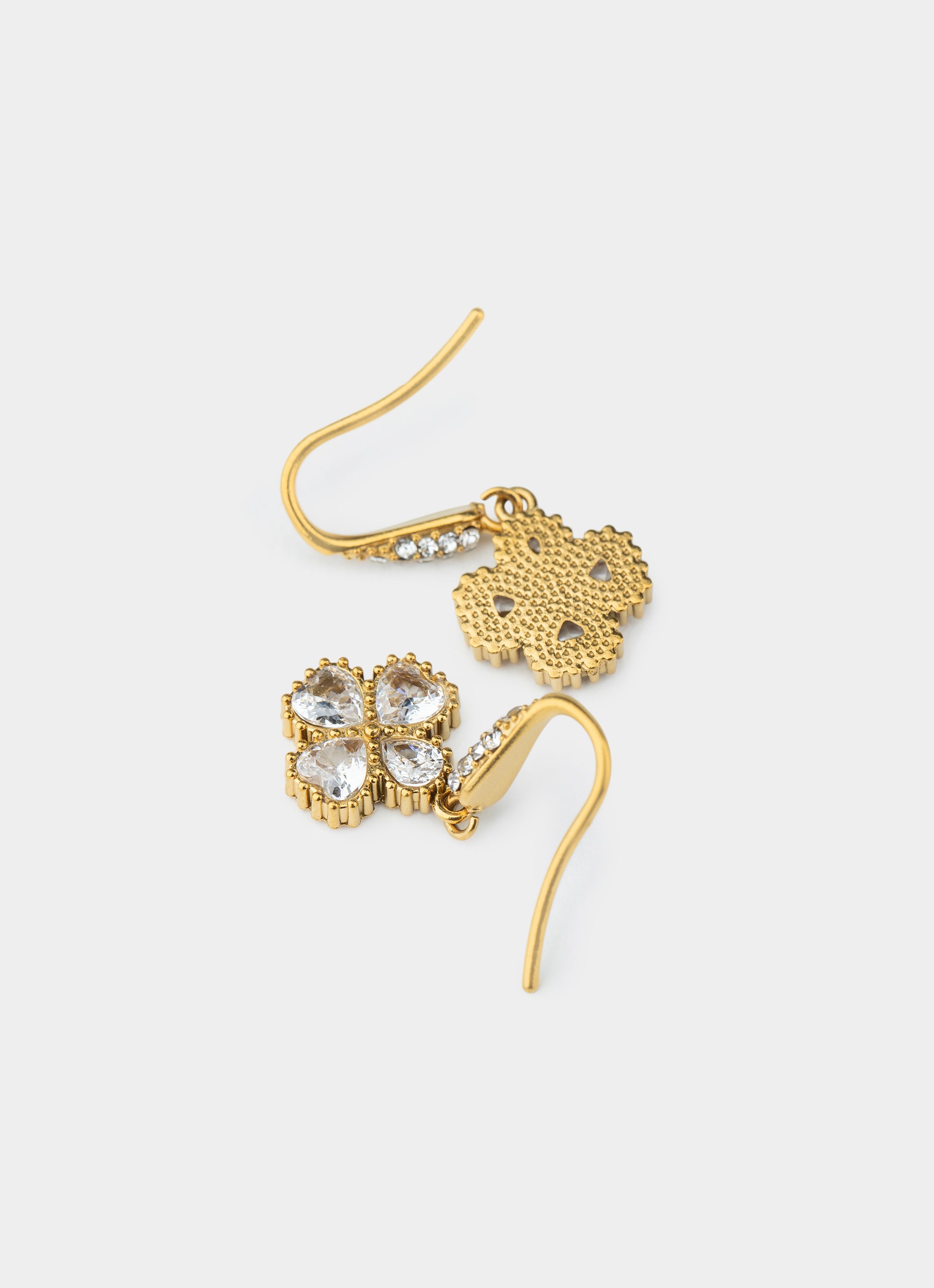 Vendetta Four Leaf Chandelier Earring - 18k Gold Plated