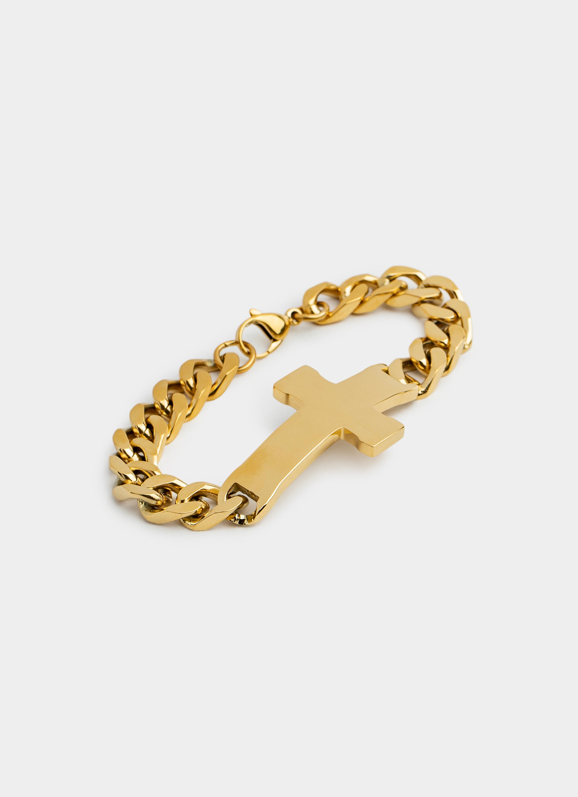 Vendetta Cuban Cross Bracelet M/L - 18k Gold Plated