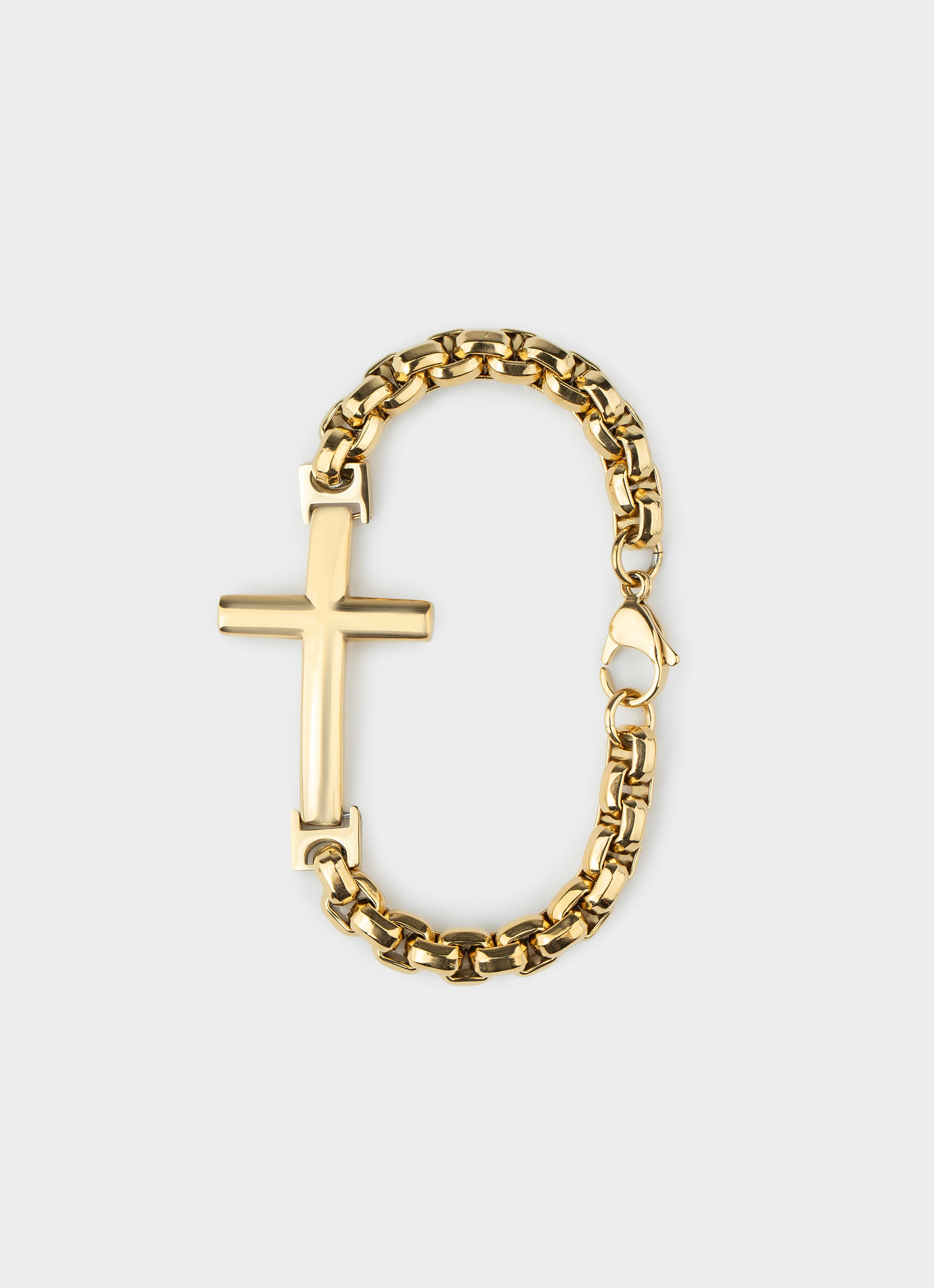 Vendetta Box Cross Bracelet - 18k Gold Plated