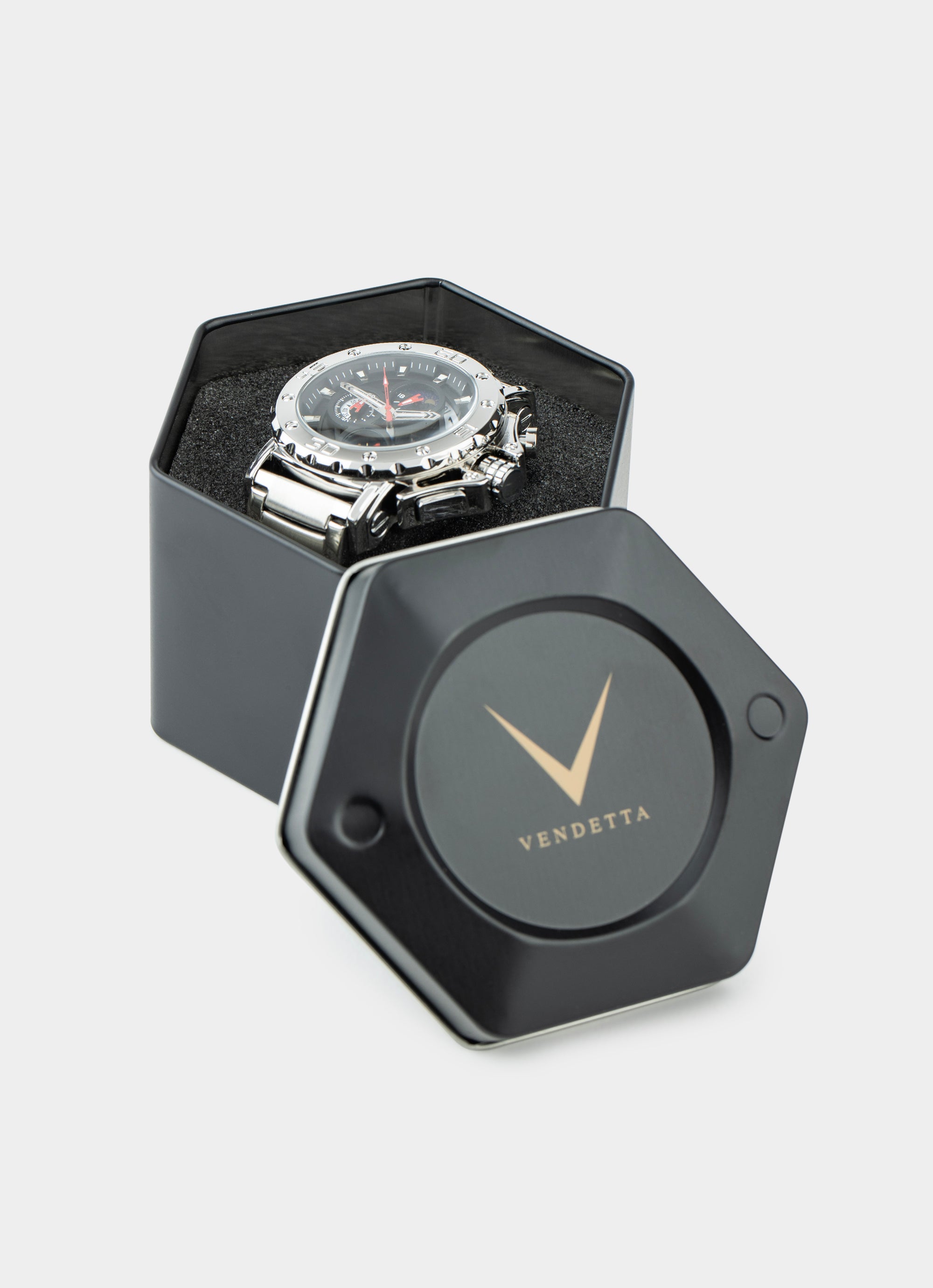 Obelisk Watch - Silver/Black