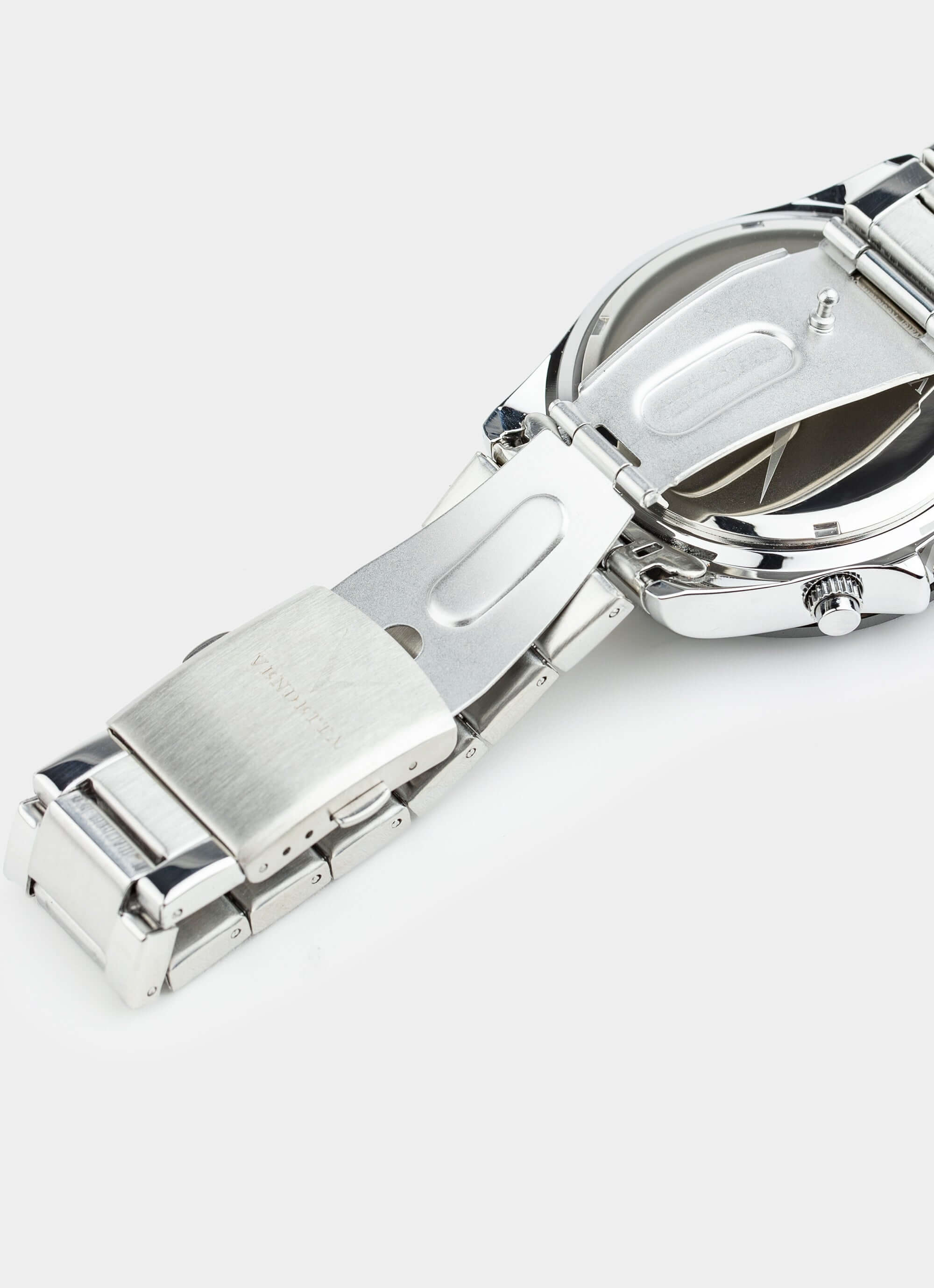 Stainless steel watch band – Vanguard Watch - Silver/Azure Blue – Vendetta Jewellery