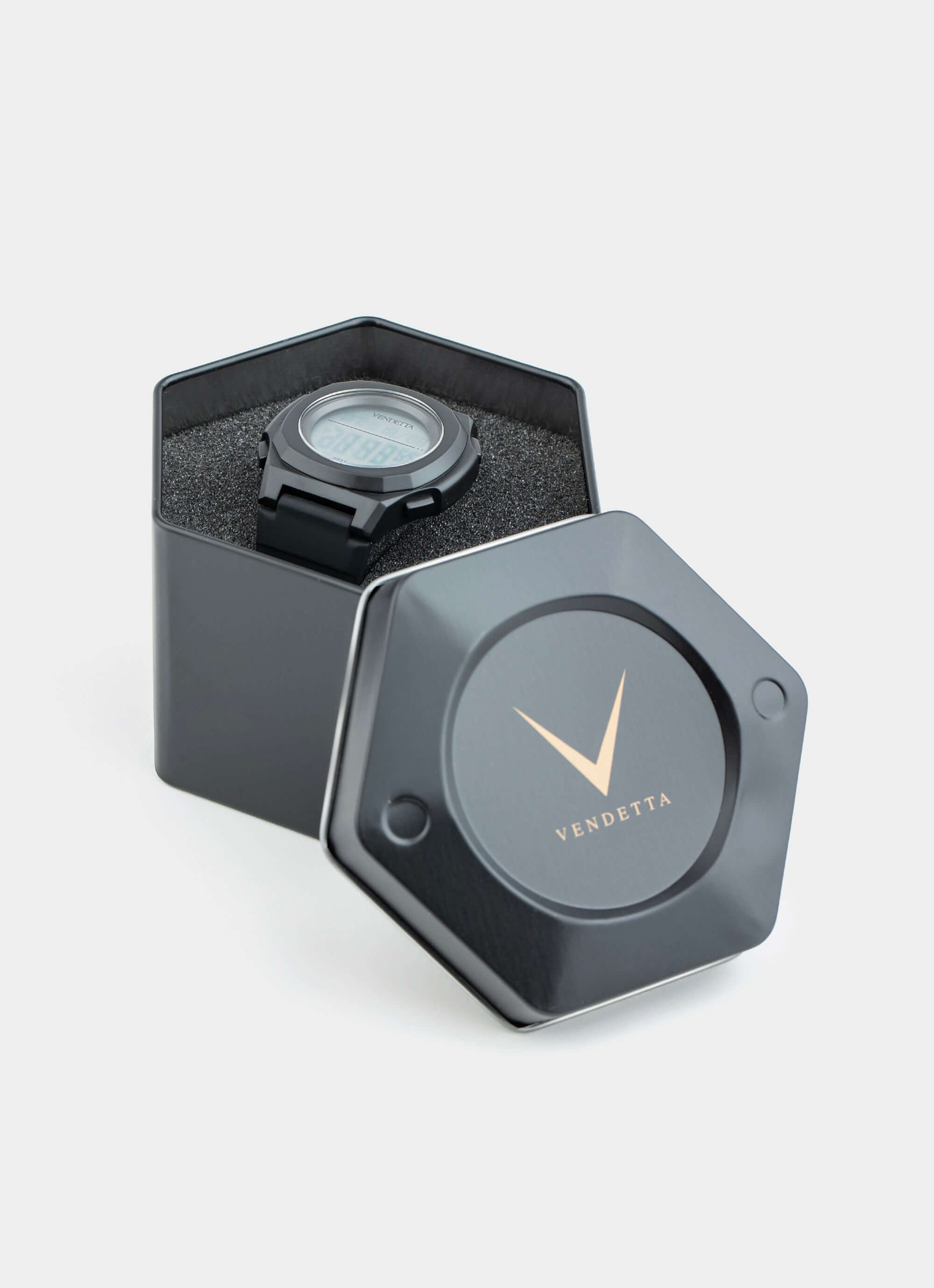 metal watch box – Night Racer Watch - Black – Vendetta Jewellery