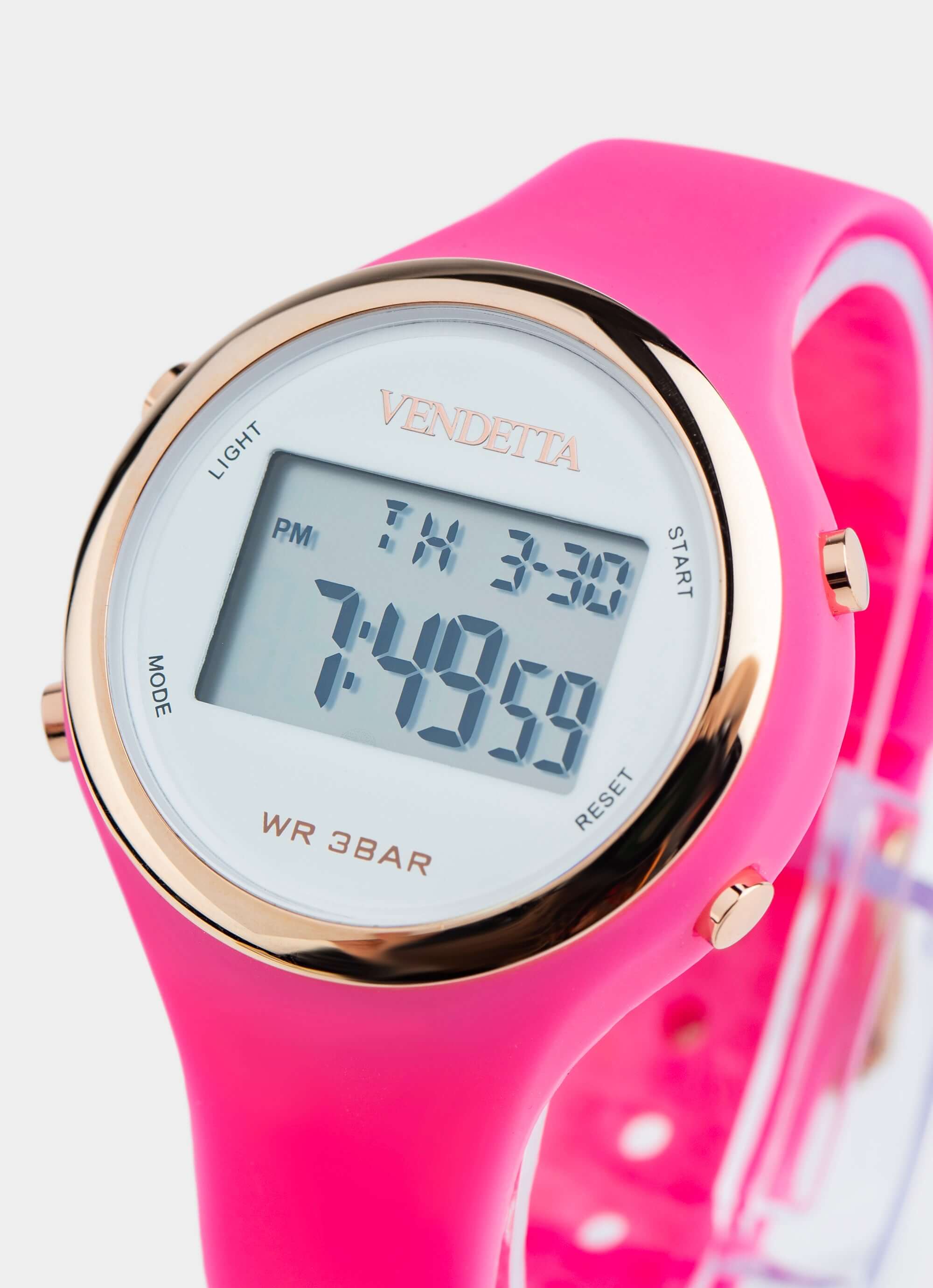 Silicone watch – Digital display – Dreamtime Watch - Fuchsia Pink