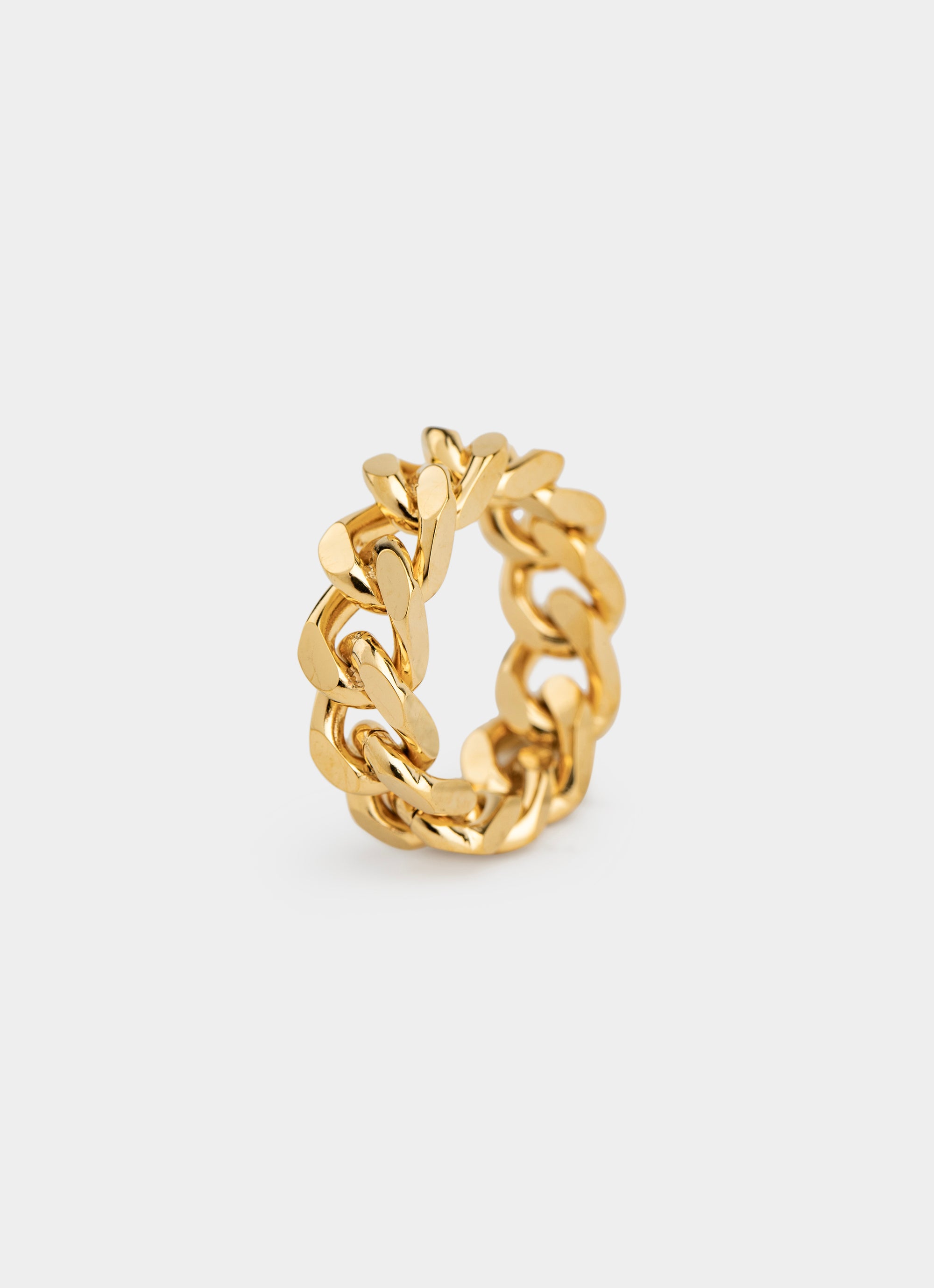 Cuban Chain Ring - 18K Gold Plated