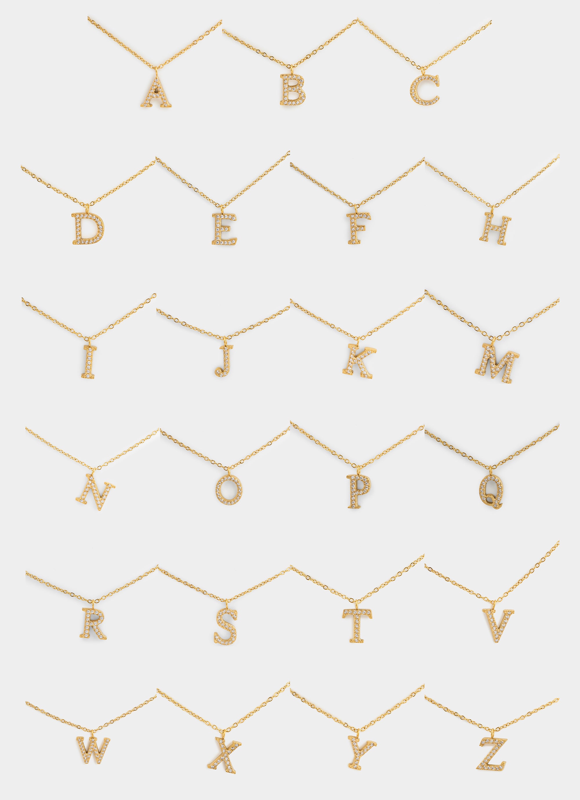Monogram Shine Necklace 50+5cm - 18K Gold Plated