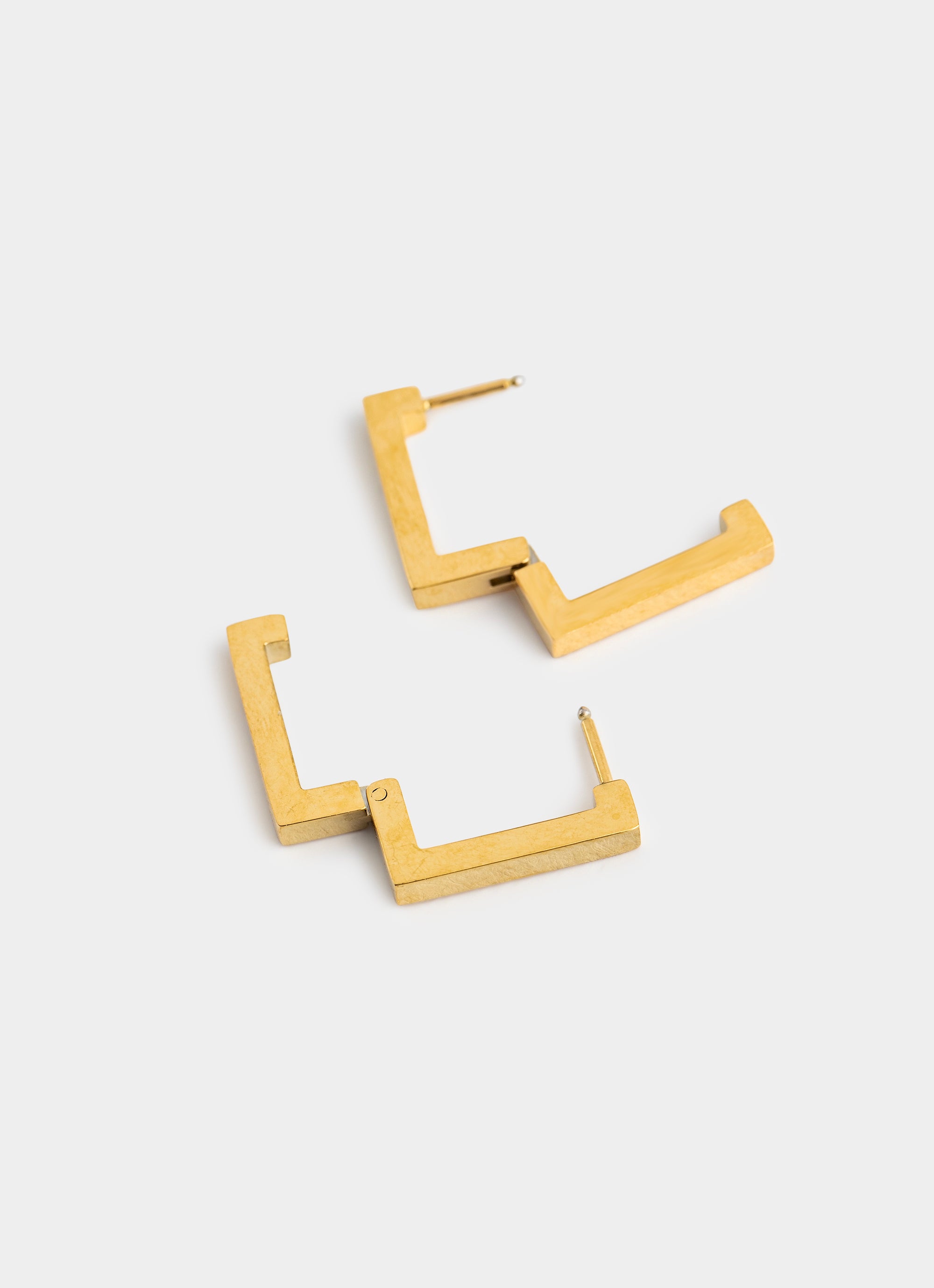 Frame Hoop Earrings - 18K Gold Plated