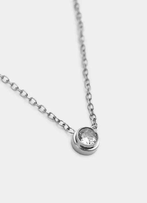 4 Leaf Clover Mini Charm Necklace - Stainless Steel