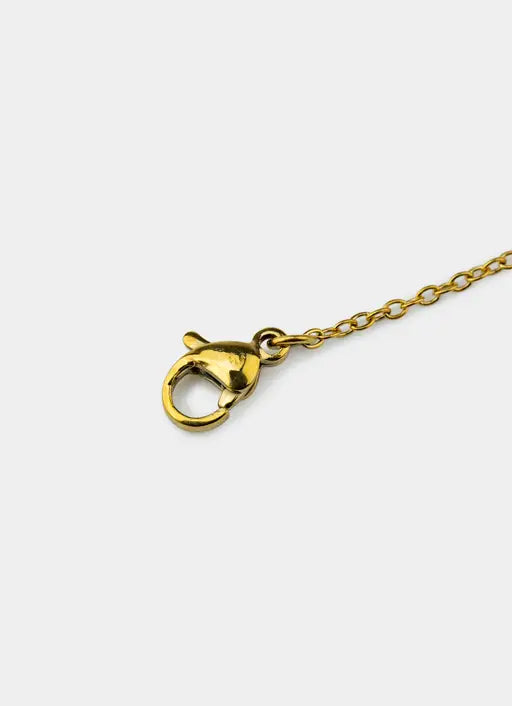 Bar and Clasp Heart Necklace - 18K Gold Plated