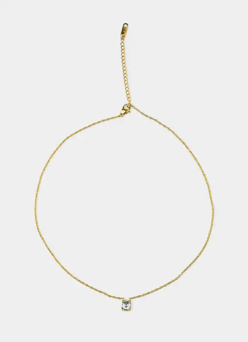 Claw Stone Necklace - 18K Gold Plated