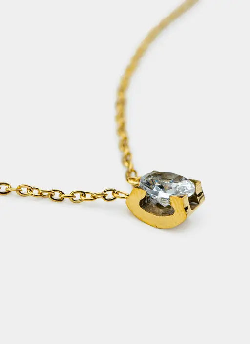 Claw Stone Necklace - 18K Gold Plated