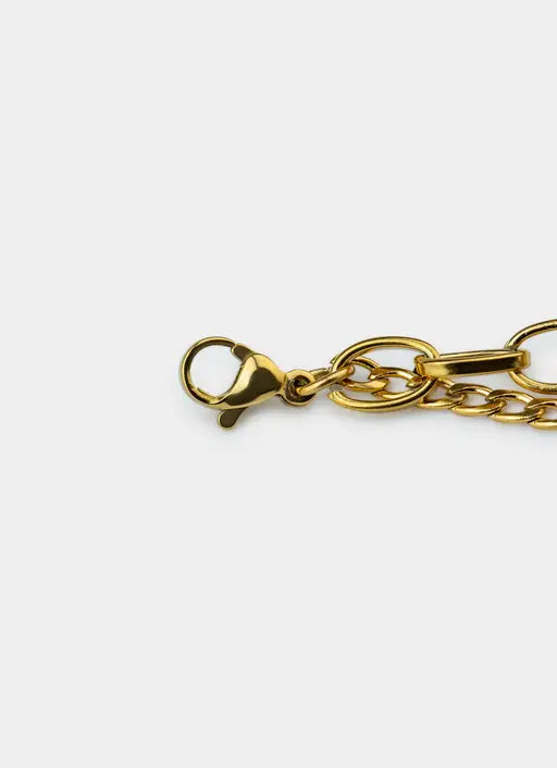 Cross Mini Charm Bracelet - 18K Gold Plated