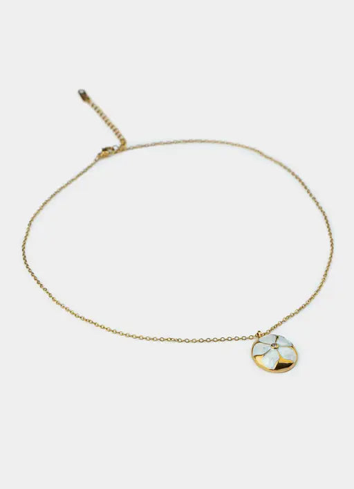 Frangipani Pendant Necklace - 18K Gold Plated