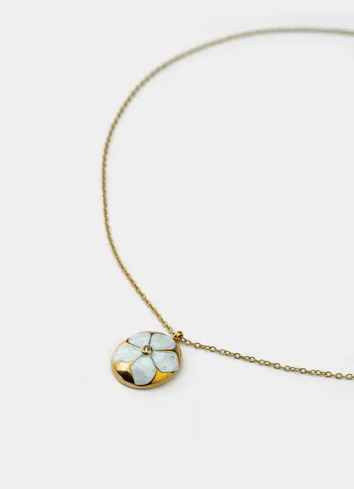 Frangipani Pendant Necklace - 18K Gold Plated