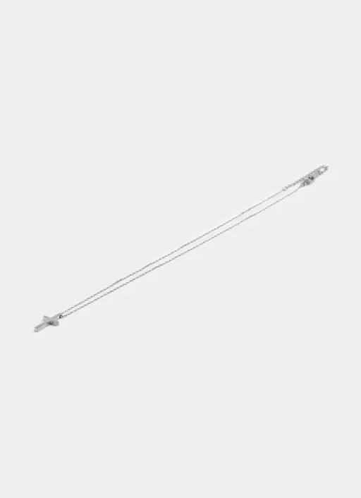 Silver Cross Necklace - Stainless Steel